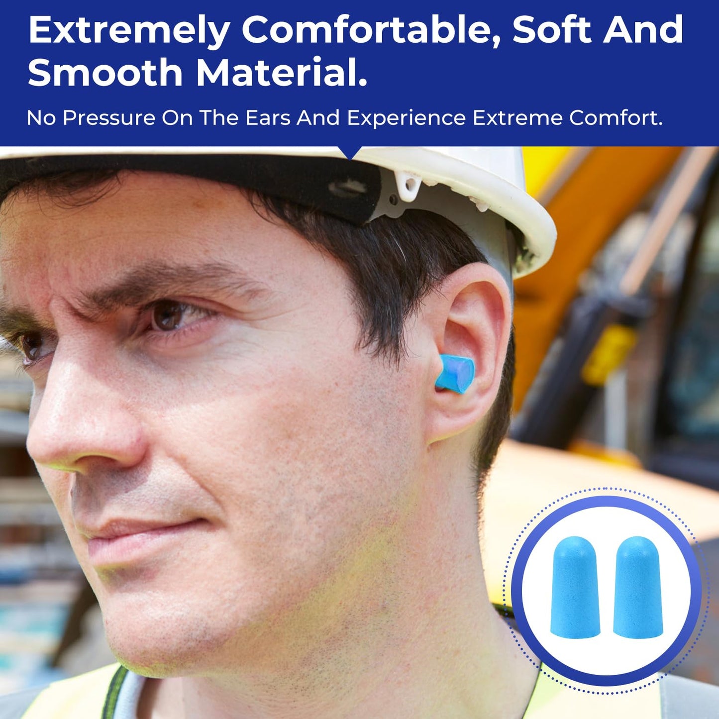 500Pairs Foam Earplugs, 32dB Disposable Noise Reduction Ear Plugs, Hearing Protection Bulk Ear Plugs for Shooting Range, Work, Travel,Concert