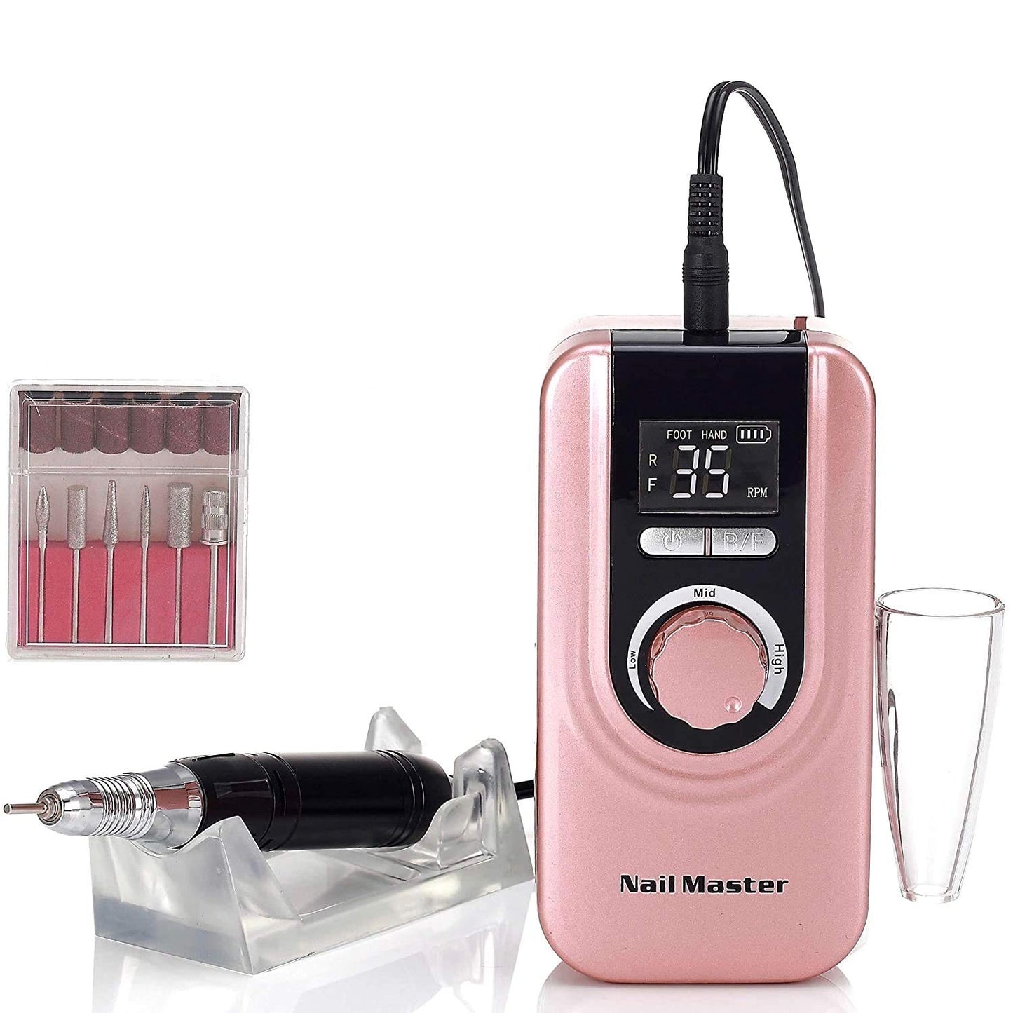 Miss Sweet Electric Nail Drill Professional Electrical Nail File for Acrylic Nails RPM35000 (Rose Gold)