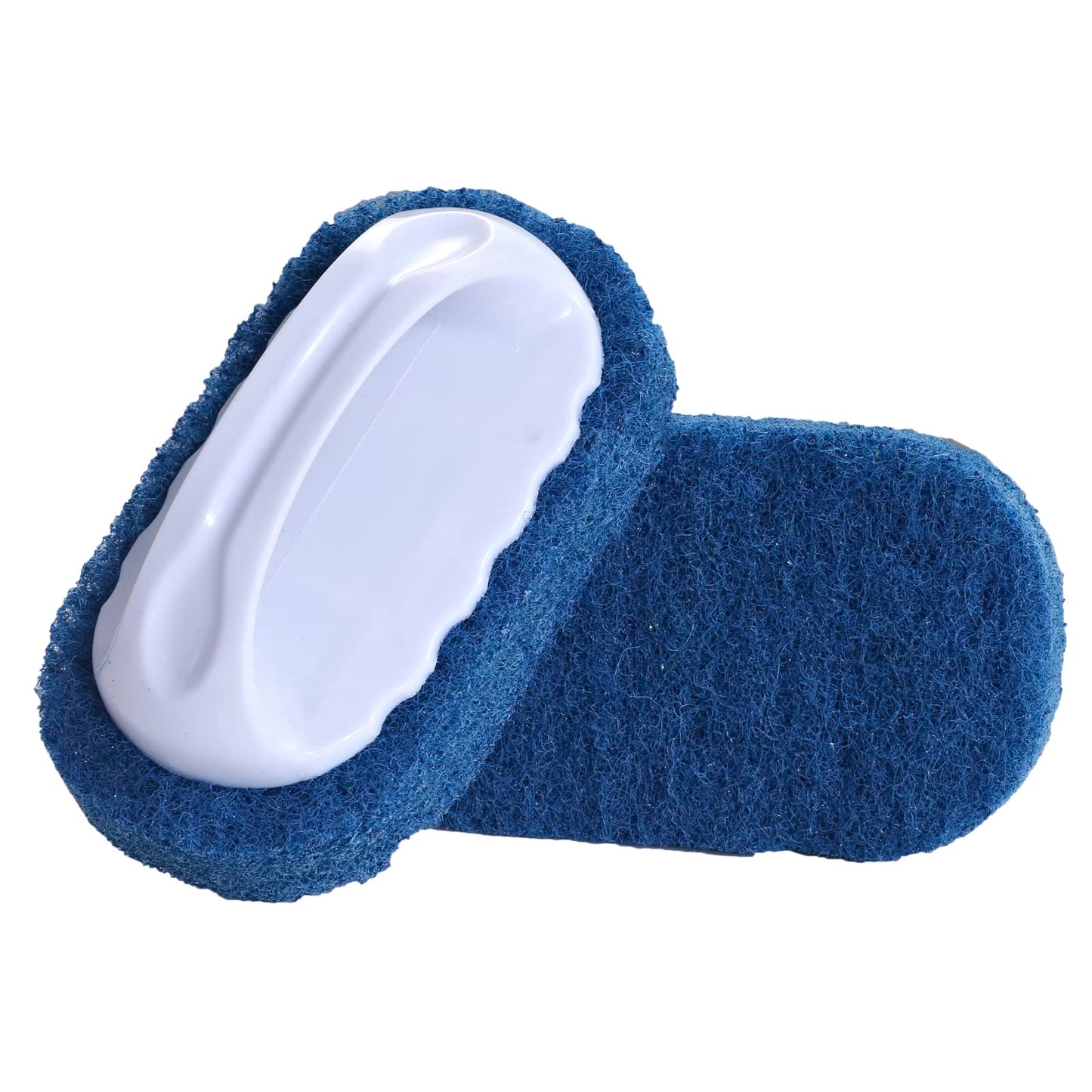 Scouring Pad Brush kit 4 Pieces, Cleaning Brush with Handle, Dish Scrub Brush, Bathroom Brush, Sink Scrub Brush