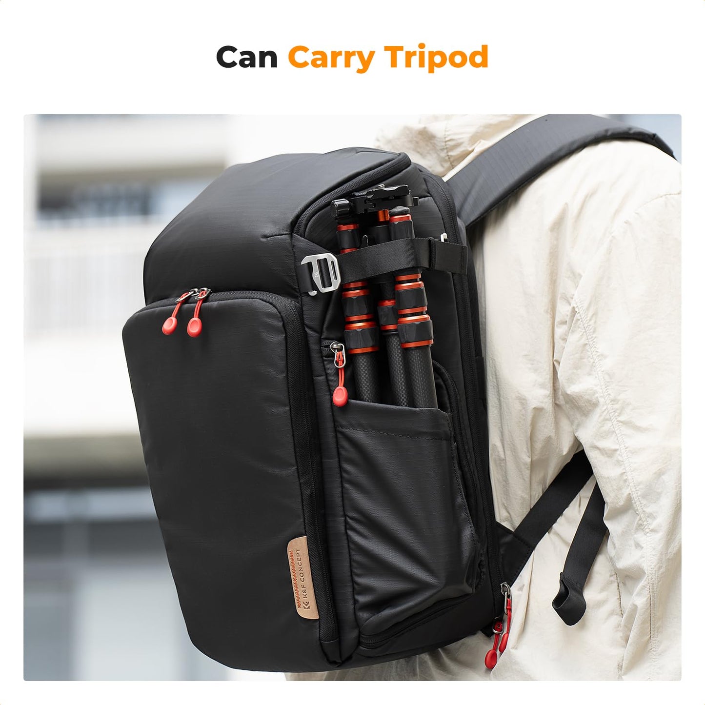 K&F Concept Camera Backpack, Camera Bags Waterproof 25L Large Capacity Camera Case with 15.6 Inch Laptop Compartment Compatible for Canon/Nikon/Sony/DJI Mavic Drone Travel Camera Backpack