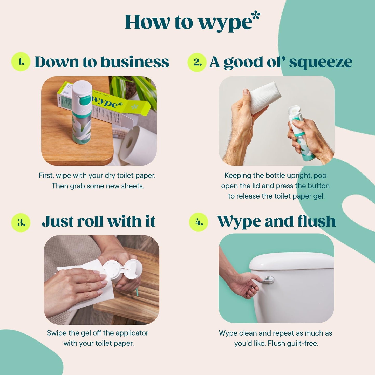 Wype Toilet Paper Gel Refills for Flushable Moist Toilet Wipes: Twin Pack