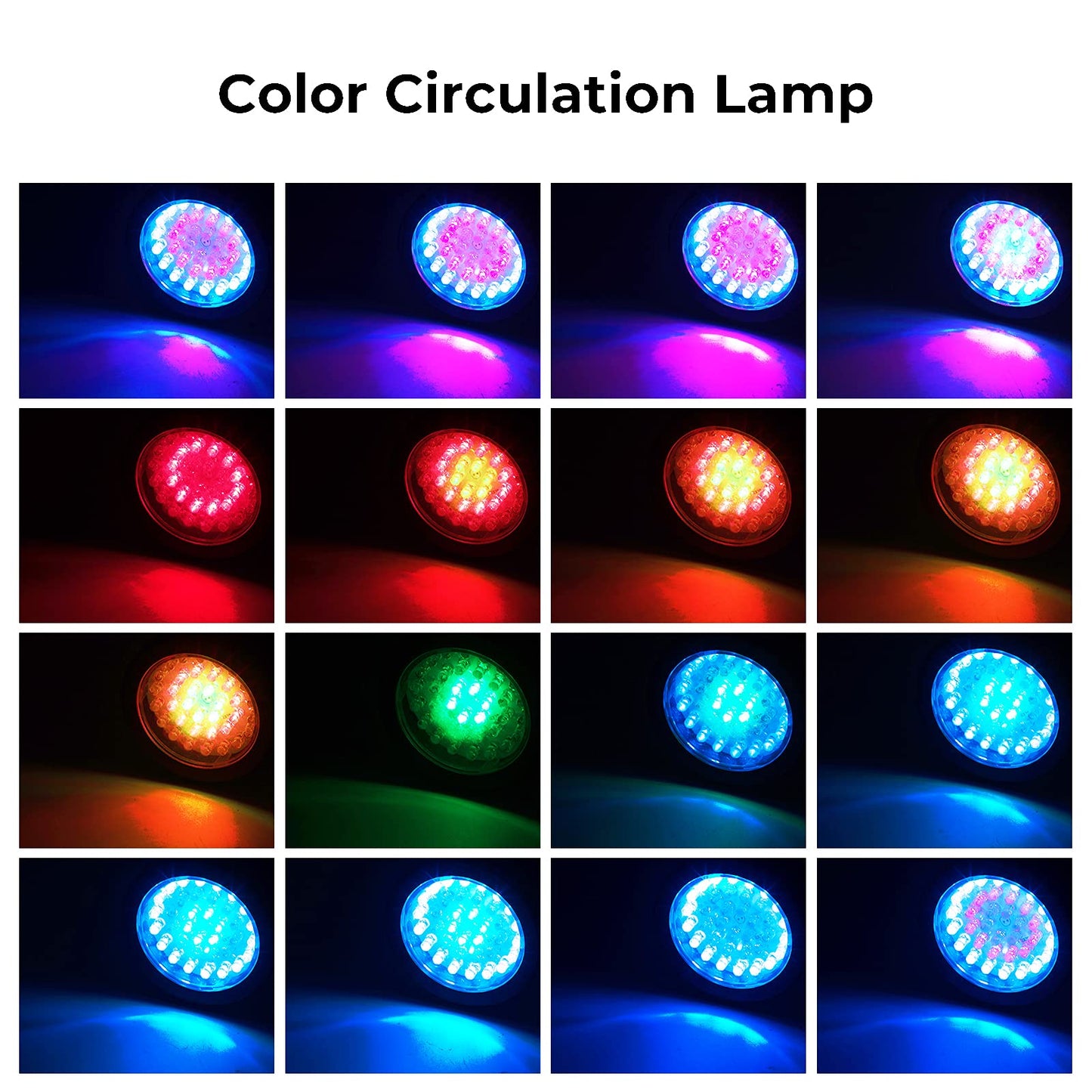 GZKANFUL Pond Lights LED Underwater RGB Color Changing Spotlight Dimmable IP68 Waterproof Submersible Fountain Lights Outdoor Landscape Spot Lights for Lawn Fountain Yard Halloween, 6 Lights