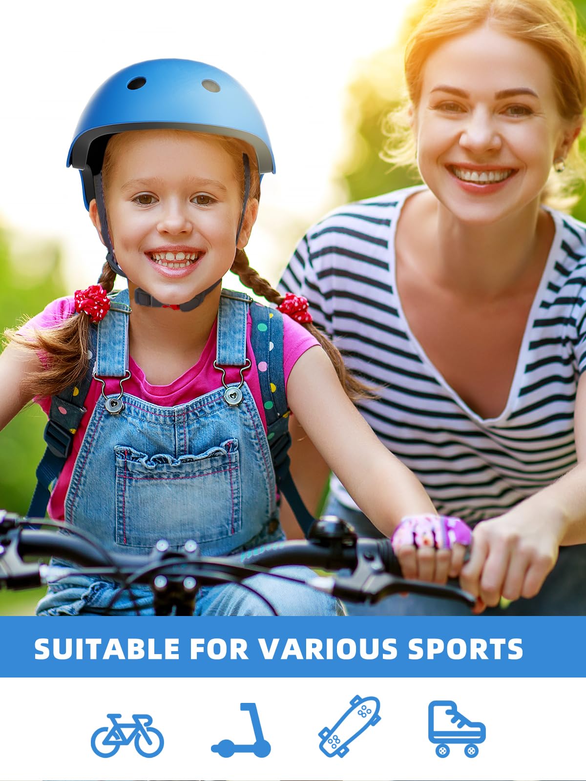 XJD Kids Helmet Toddlers Bike Helmet Age 3-13 Years Adjustable Skateboard Helmet for Cycle BMX Scooter Roller Skating for Children Boys/Girls (Blue, X-Small)
