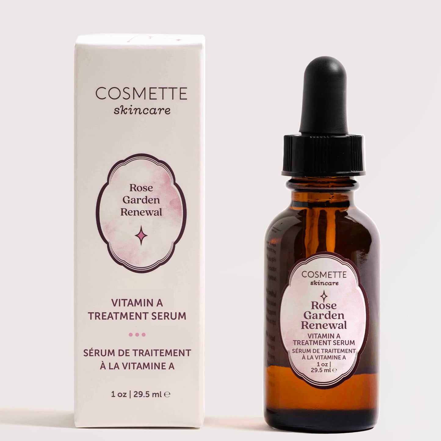 Cosmette Rose Garden Renewal Vitamin a Repairing Oil With Argan, Sunflower, and Rose Oils, Face Serum to Support Collagen Production & Decongestion, Natural Skin Care 1 FL Oz