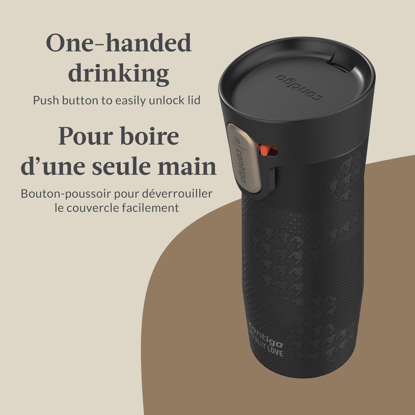 Contigo x Ally Love West Loop 3.0 Vacuum-Insulated Stainless Steel Travel Mug with AUTOSEAL Easy-Clean Lid, 16 oz (473 mL), Licorice