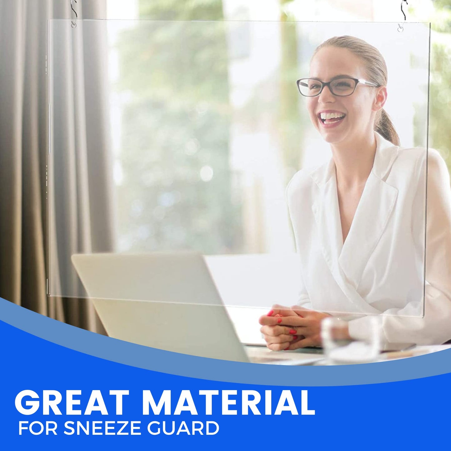 3 Pack PET Sheet Panels - 24" x 48" x 0.04" Plexiglass - Quality Lightweight and Shatterproof Glass Alternative Perfect for DIY Sneeze Guards, Face Shields, Railing Guards, and Pet Barriers.