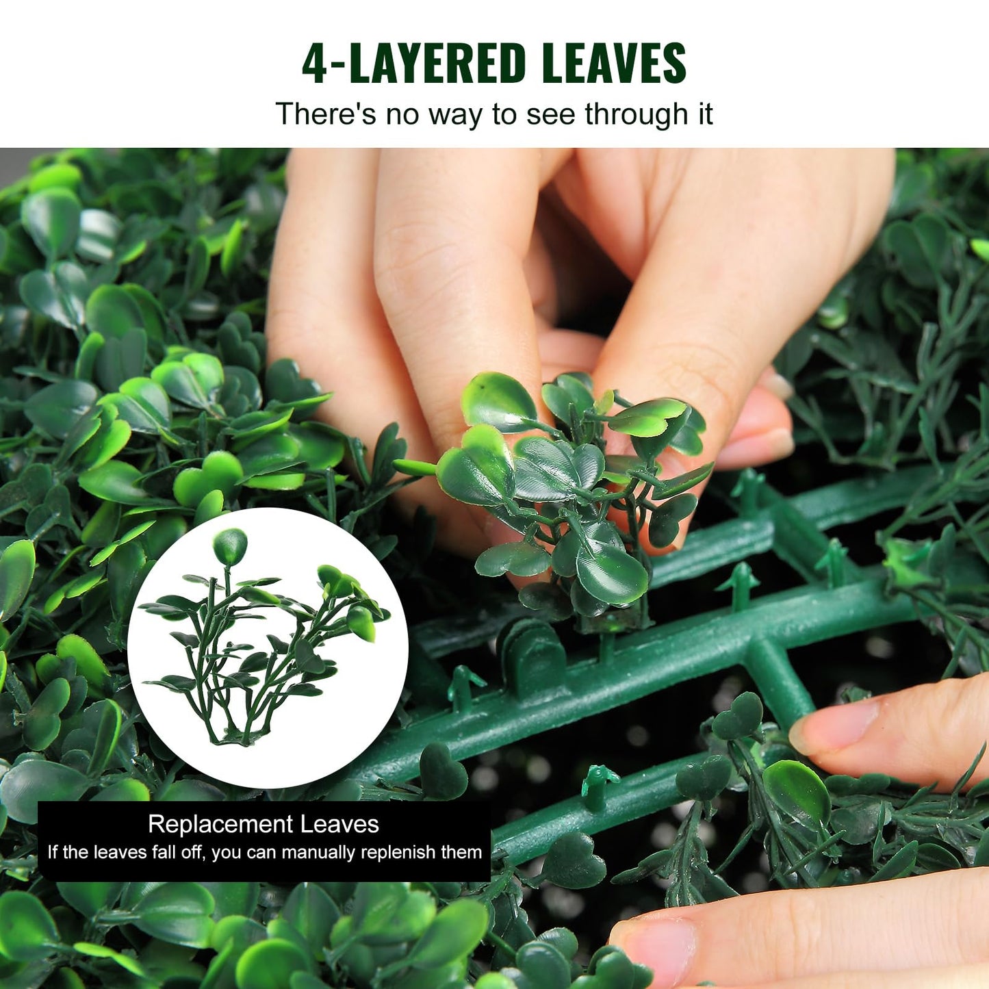VEVOR Artificial Topiaries Boxwood Trees, 16” Tall (2 Pieces), Ball-Shape Faux Topiaries Plant, All-Year Green Feaux Plant Decorative Balls for Backyard, Balcony,Garden, Wedding and Home Décor