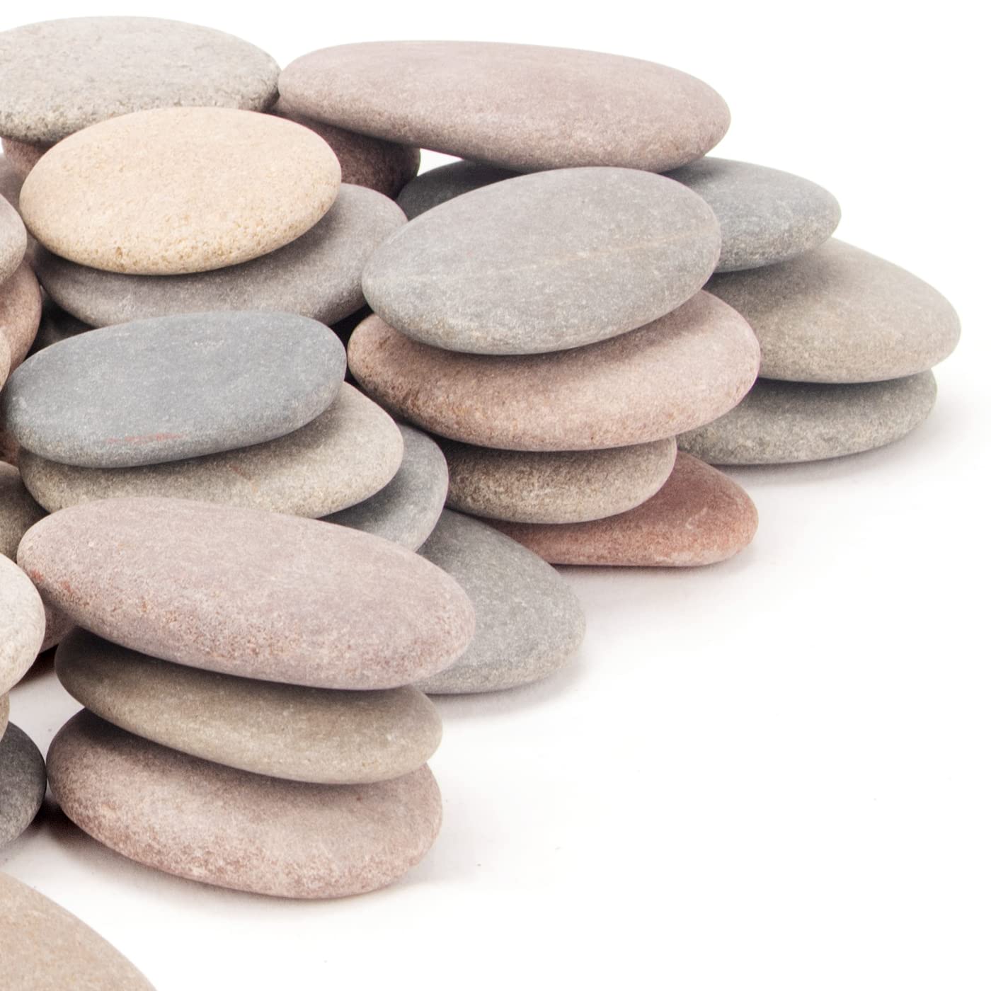 CFKJ [About 98 PCS - 103 PCS](18.1 Pounds) Painting Rocks,2.23""-3.68"" River Rocks,Flat Stones2