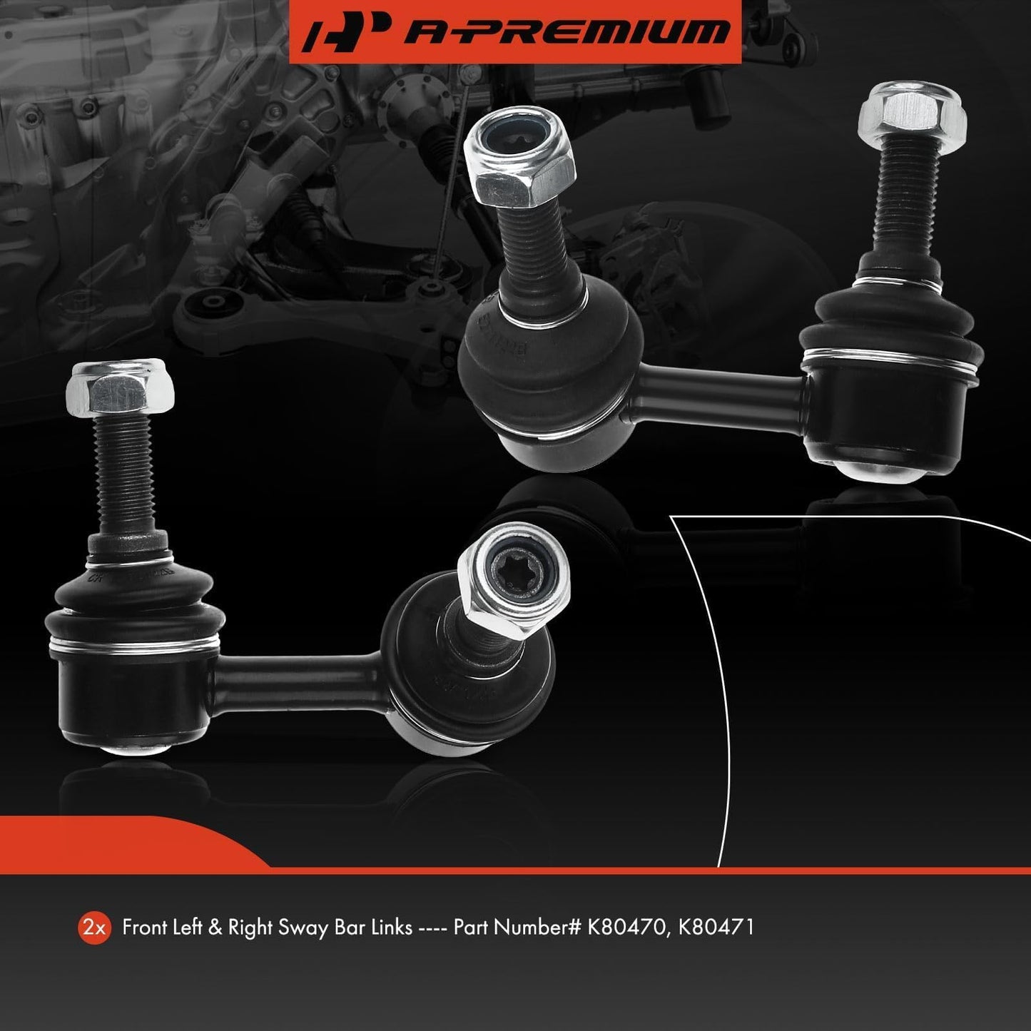 A-Premium 2 x Front Sway Bar Links Stabilizer Bar Links, Compatible with Nissan Frontier 2005-2019, Pathfinder 2005-2012, Xterra 2005-2015, Suzuki Equator 2009-2012