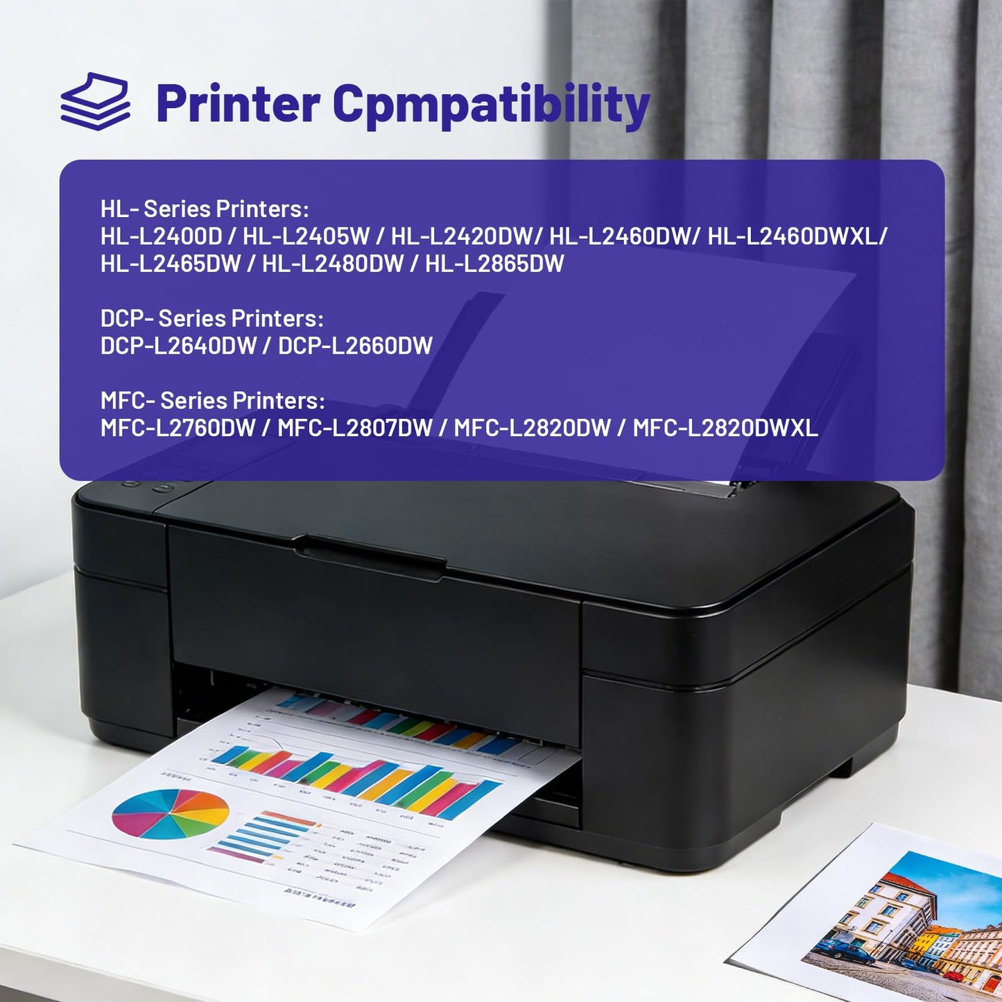 NSDHInk TN830XL Toner Cartridges Compatible (4X 3000 Pages) Replacement for Brotner TN830 XL TN-830 XL High Yield Black Toner for HL-L2460DW DCP-L2640DW HL-L2400D HL-L2405W MFC-L2820DW Toner Printer