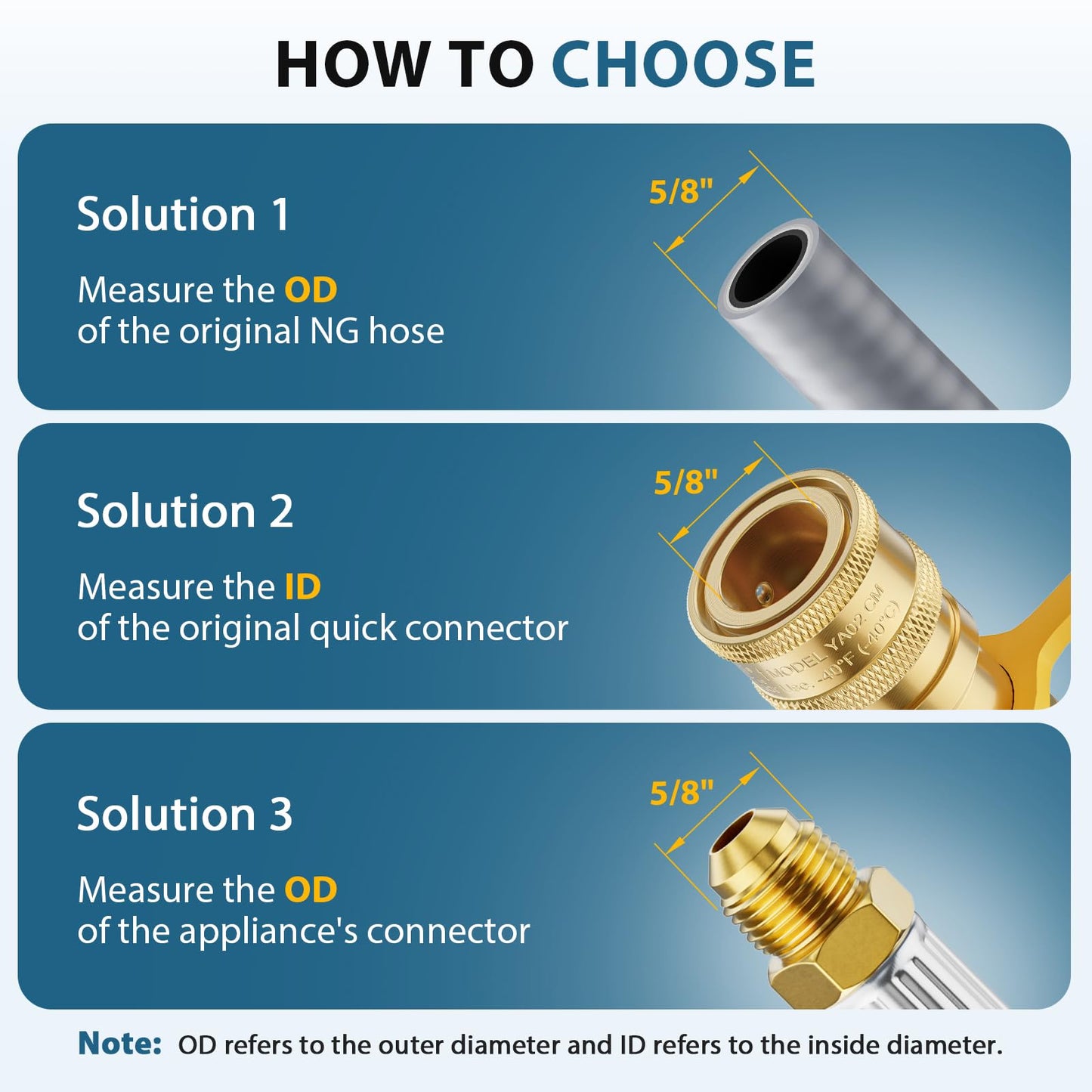 Rushare 36 FT 3/8" ID Natural Gas Hose with Quick Connect Fittings, Low Pressure LPG Hose for Weber, Char-Broil, Pizza Oven, Patio Heater and More