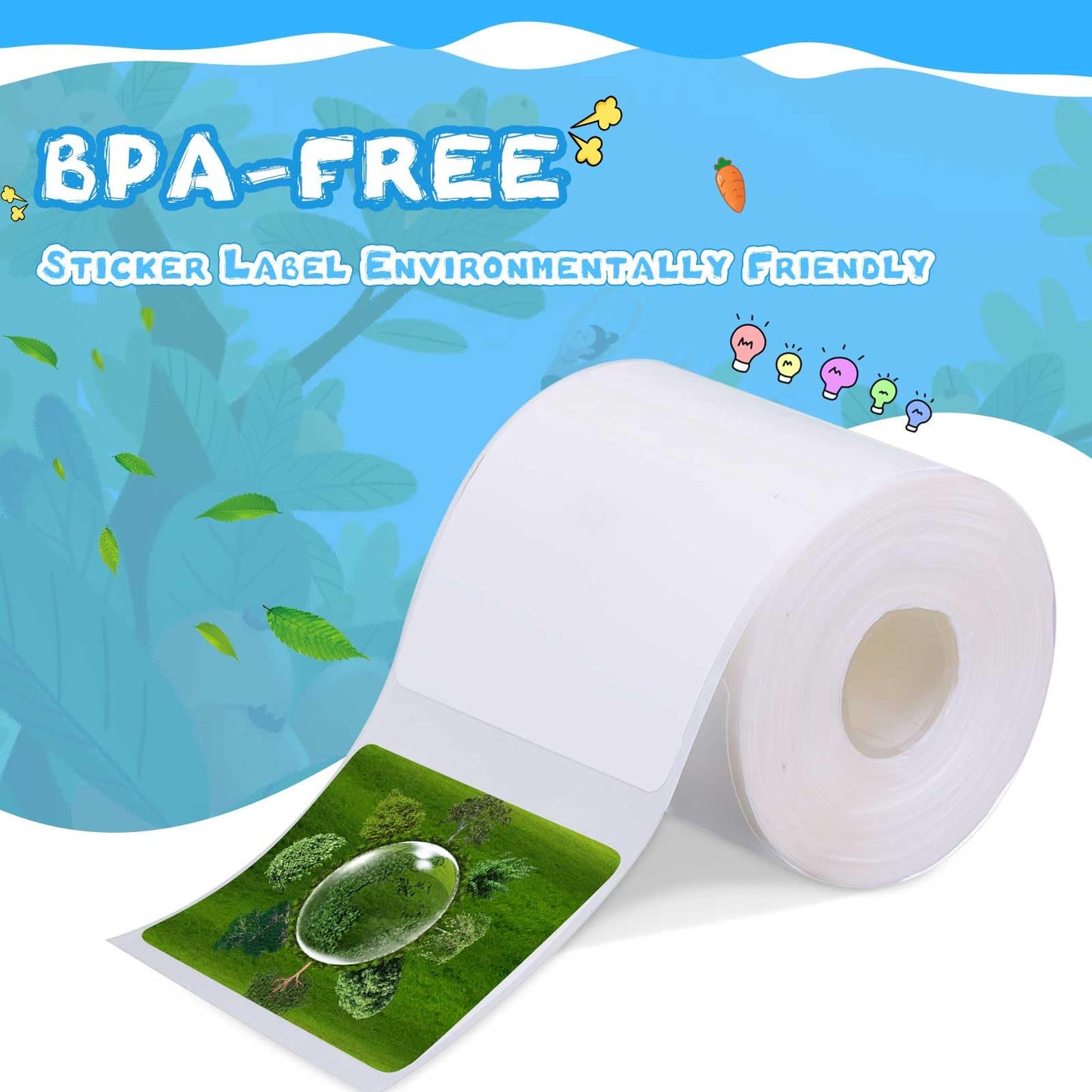 Ctosree 24 Rollers Compatible with Phomemo/D30 Label Maker Blank Adhesive Thermal Paper Compatible with Phomemo Label Printer Paper Sticker Tape for Name Price (1.57 x 1.18 Inch)