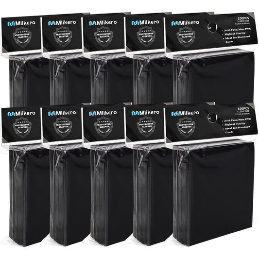 1000 Counts Black Card Sleeves, Matte Card Sleeves Deck Card Protectors, Trading Card Sleeves Fit for MTG, Baseball Cards, Sports Cards, Game Cards