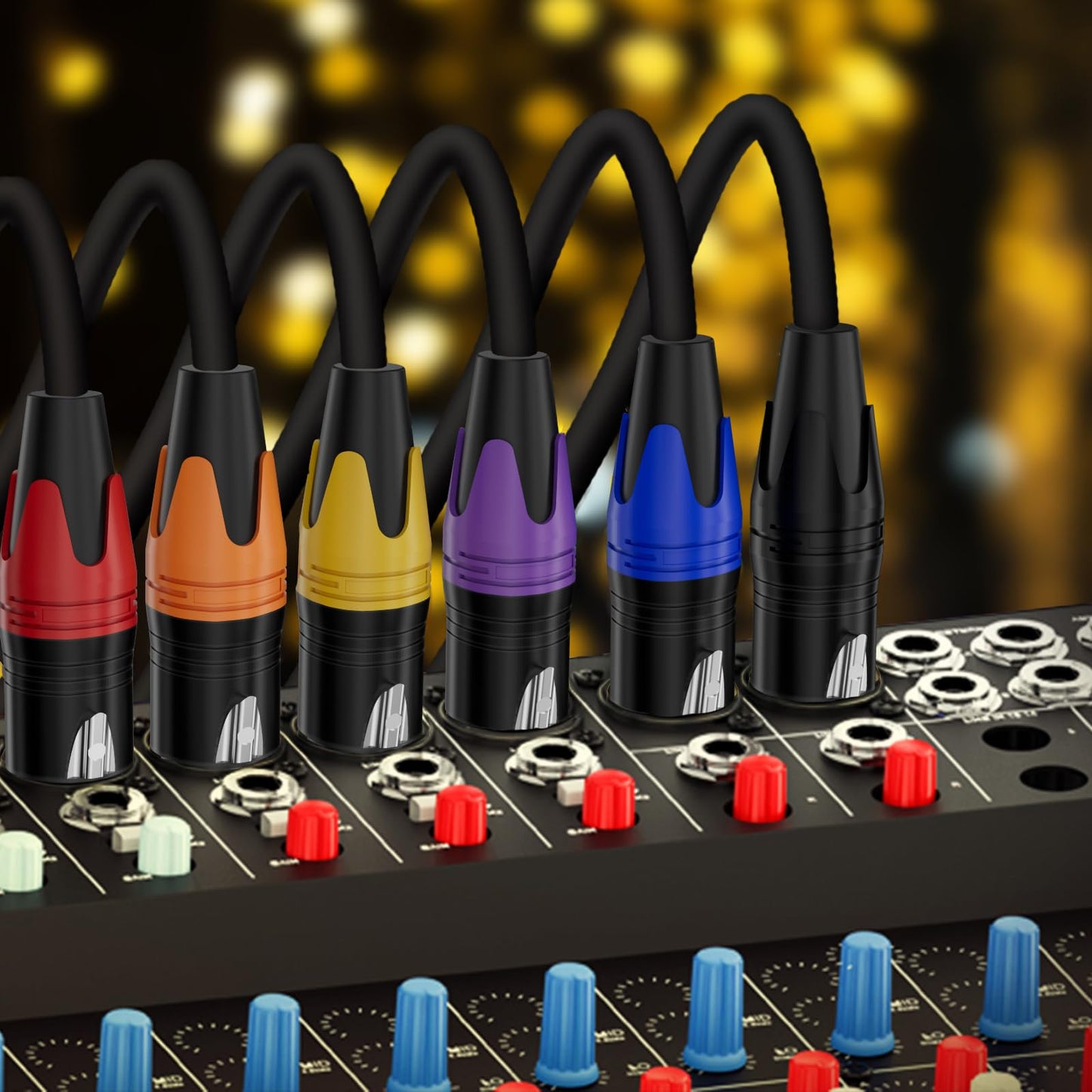 AuxLink 25ft XLR Microphone Cable 2Pack - Gold-Plated 3-Pin Male to Female, Compatible with Microphones, Speaker Systems, Stage Lighting and More