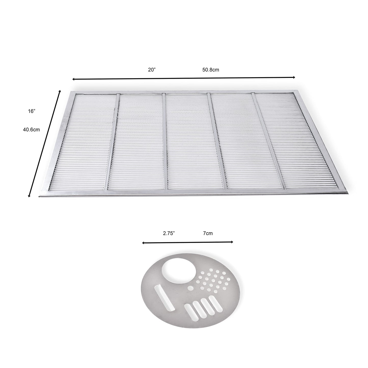 Katai - Set of 2 Metal Queen Bee Excluder for 10 Frame Hive Steel Beehive Excluders for Langstroth Hives- Complete with Beekeeping Entrance Disc Gates for Honey Bees