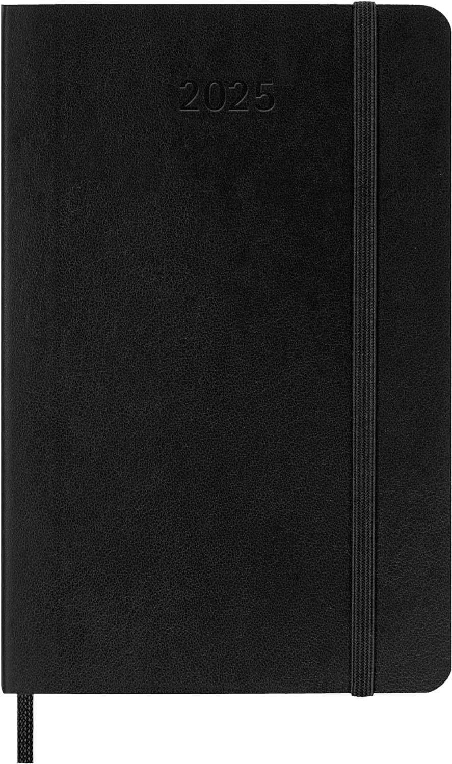 Moleskine Classic 12 Month 2025 Daily Planner, Soft Cover, Pocket (3.5" x 5.5"), Black, 400 pages