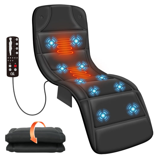CILI Full Body Massage Mat, Back Massager Chair Pad,10 Vibration Motors & 5 Massage Modes for Recliner, Sofa, Bed,Massage Mattress Pad for Back, with Auto Shut Off, Gifts for Men,Women
