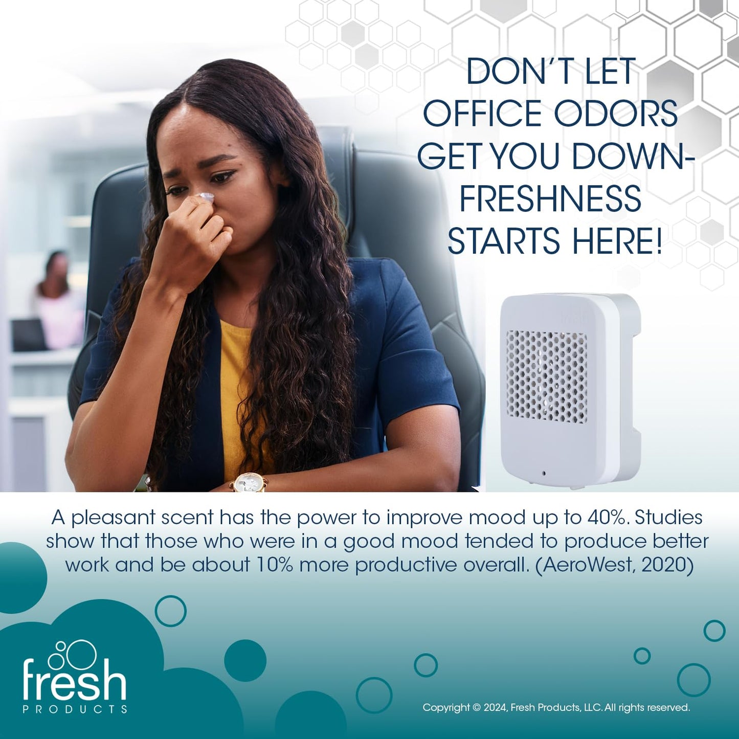 Fresh Products myfresh 2.0 Personal Air Freshener with Dry Fragrance Technology for Small Spaces Compact Design Motion Sensor Battery Included Variety Pack 6 pk