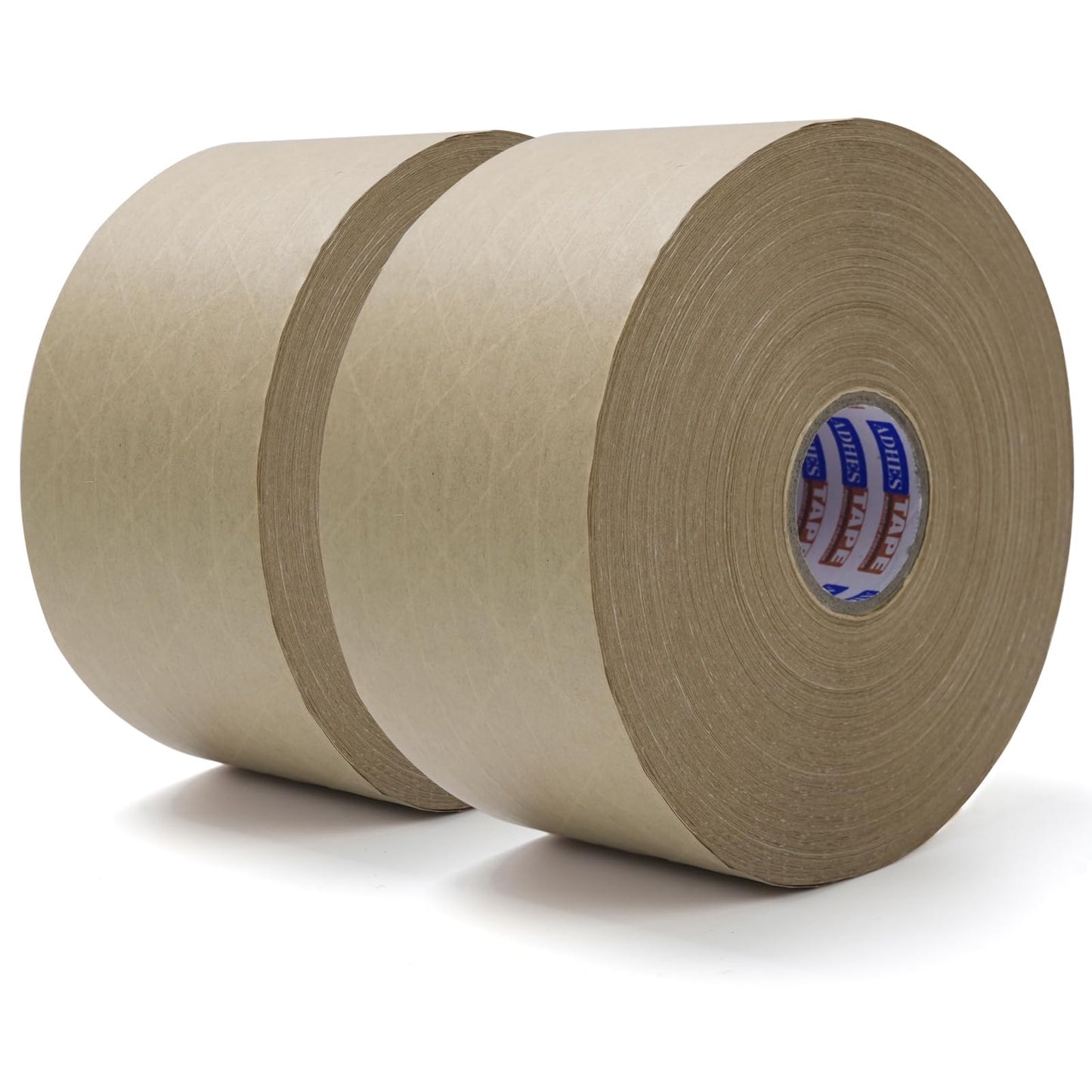 ADHES Water Activated Tape 2.83" x 110yds x 2 Rolls, Reinforced Kraft Gummed Paper Tape, Eco-Friendly, Strong Adhesive Shipping Tape for Packing, Shipping, Moving