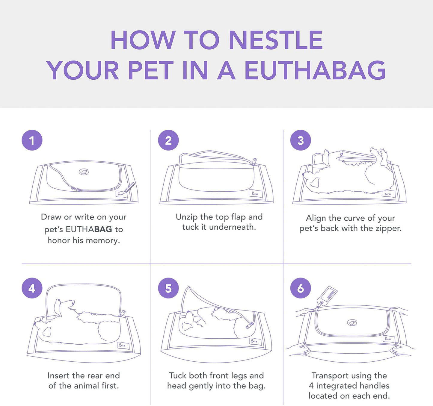 EUTHABAG® - Medium 9kg-18kg. A Beautiful, Customizable Cremation and Burial Kit Suitable for Medium Animals | Designed with Compassion. 9-18 kg. Dimensions 81 x 36 x 18 cm.