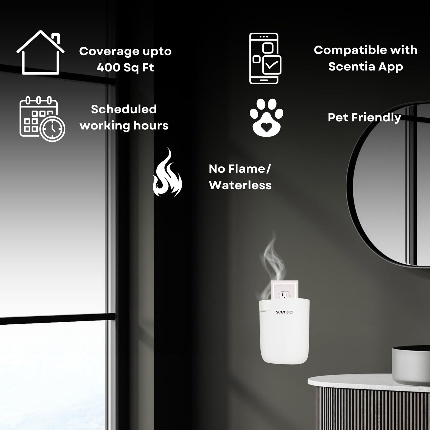 AromaPod Plug-in Waterless Diffuser | Cold-Air Stylish Design for Home, Office, Yoga Room | Nanotechnology 500 Sq.ft Coverage | White | 20ml Oil Included