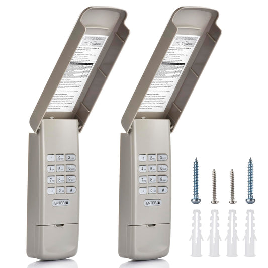 2 Pack Garage Door Opener Keypad Compatible with LiftMaster 877MAX Chamberlain LiftMaster Craftsman Garage Door Openers Since 1993，Wireless Keypad Keyless Entry, Security 2.0 Garage