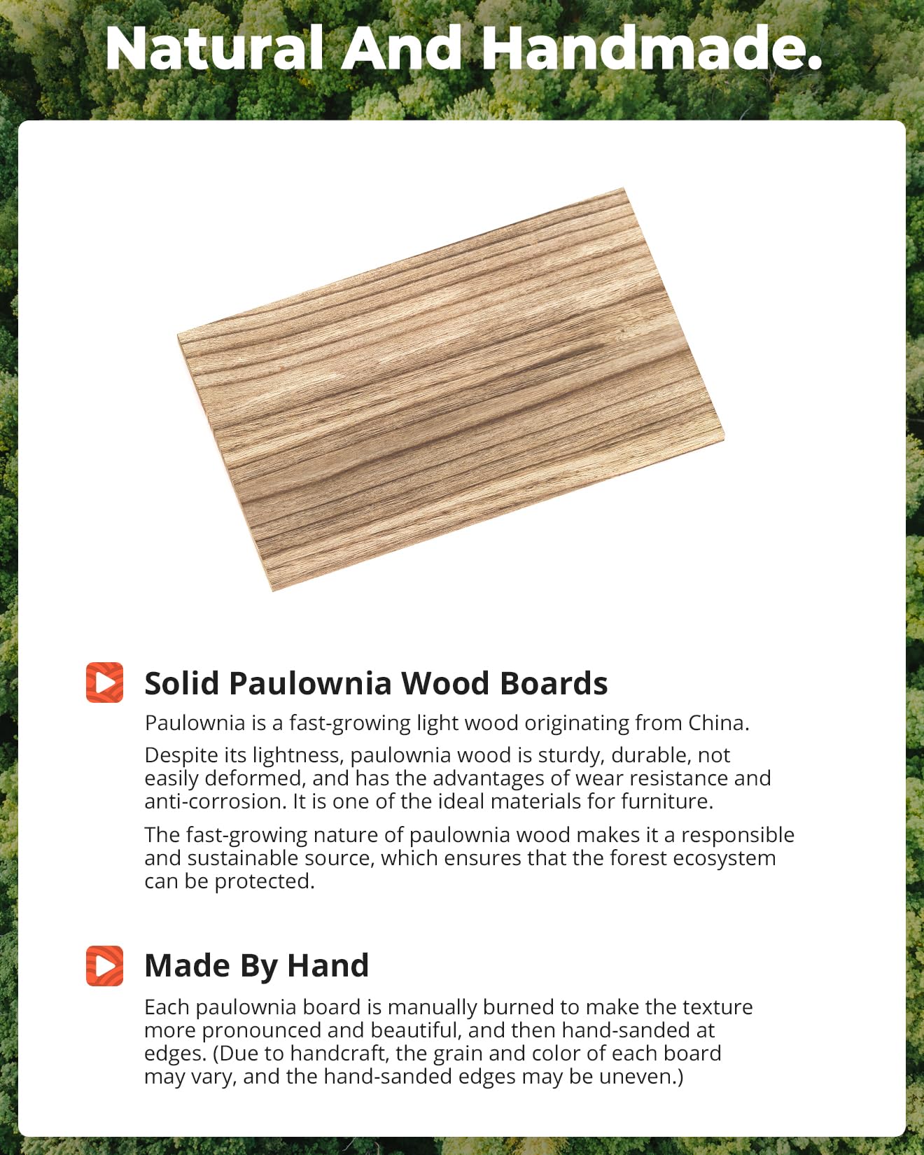 Greaittle 10 Inch Deep Floating Shelves, 16.5" x 10", Set of 4, Natural Wood Floating Book Shelves for Bedroom, Living Room, Rustic Wall Shelves for Books, Plants and More, Burnt Wood Finish