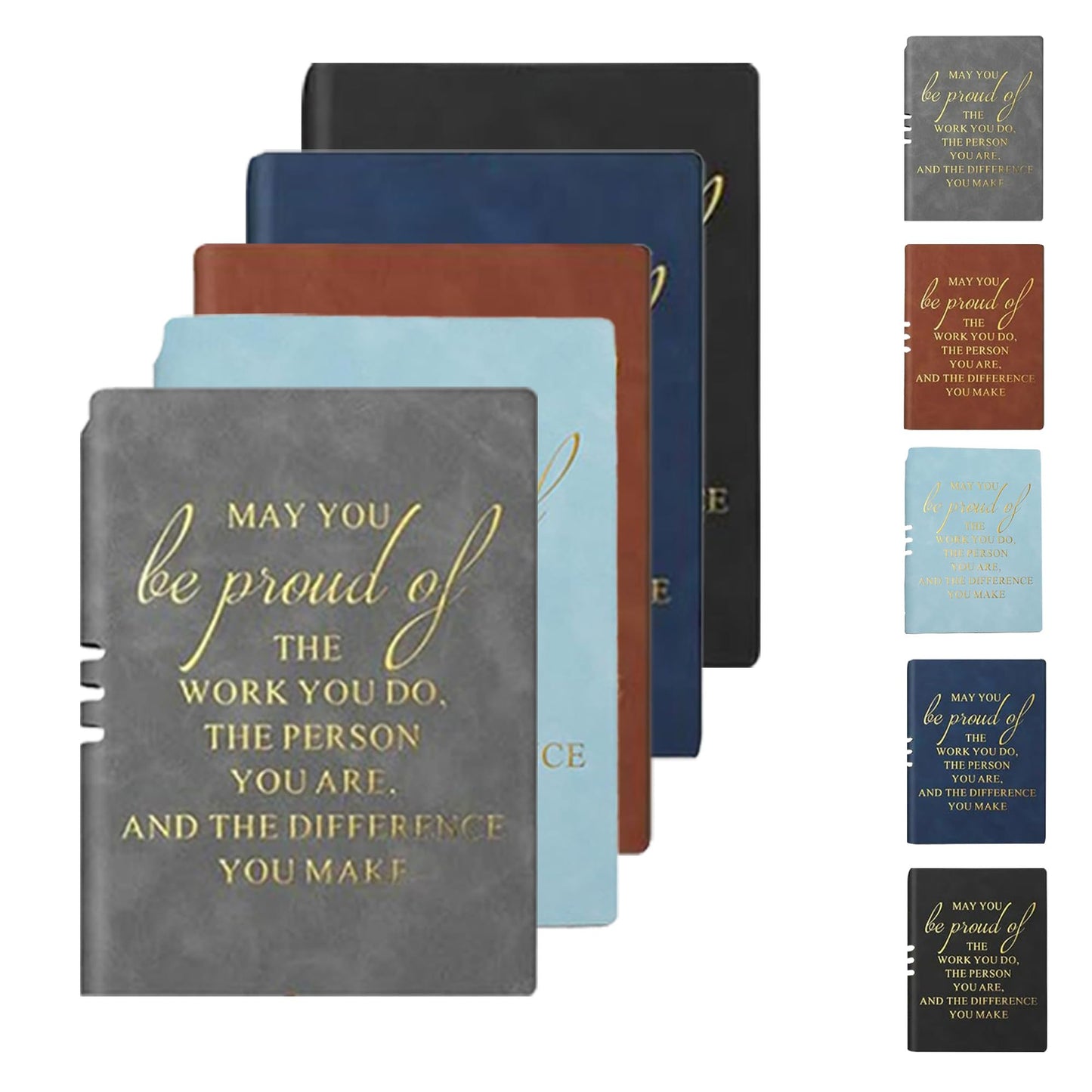 Aliji 5 Pcs Inspirational Notebooks, A5 Inspirational Notebooks Employee Gifts Thank you Notepad for Teacher Student Coworker Team, 200 Page