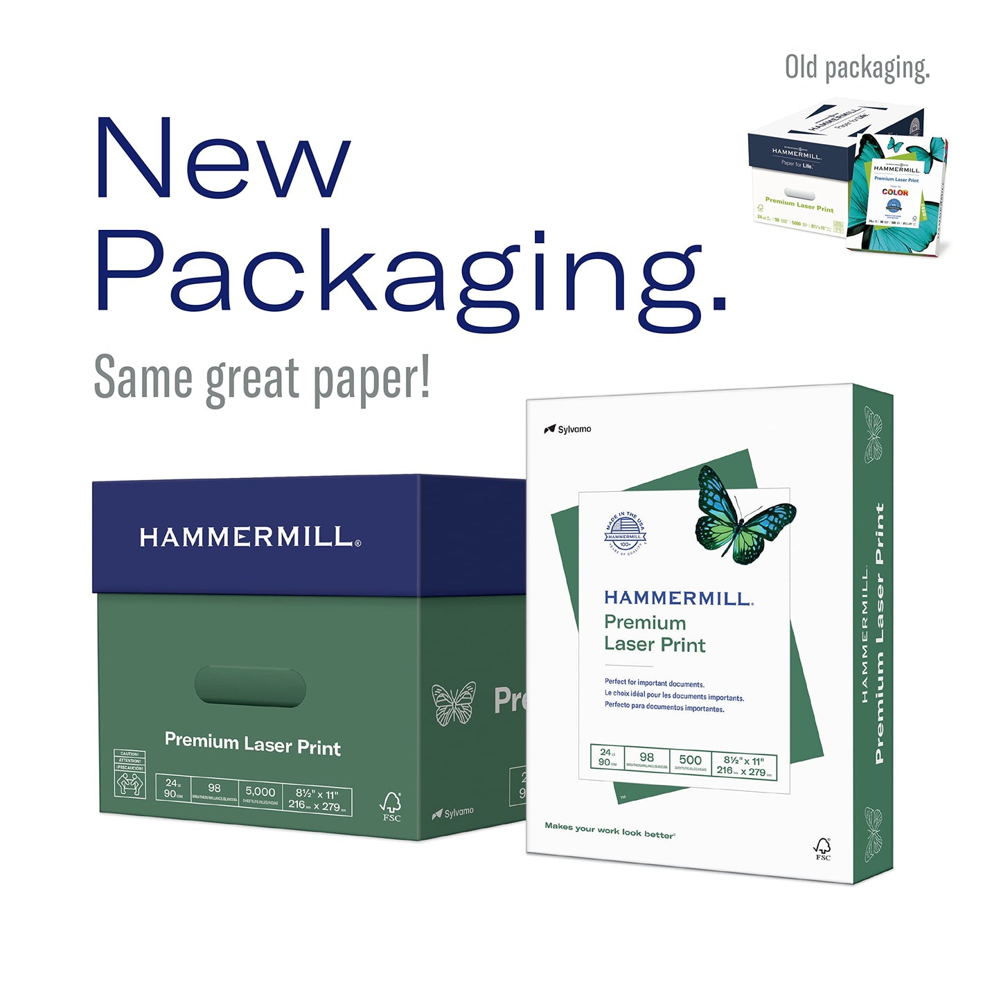 Hammermill Printer Paper, Premium Laser Print 32 lb, 11 x 17 - 1 Ream (500 Sheets) - 98 Bright, Made in the USA