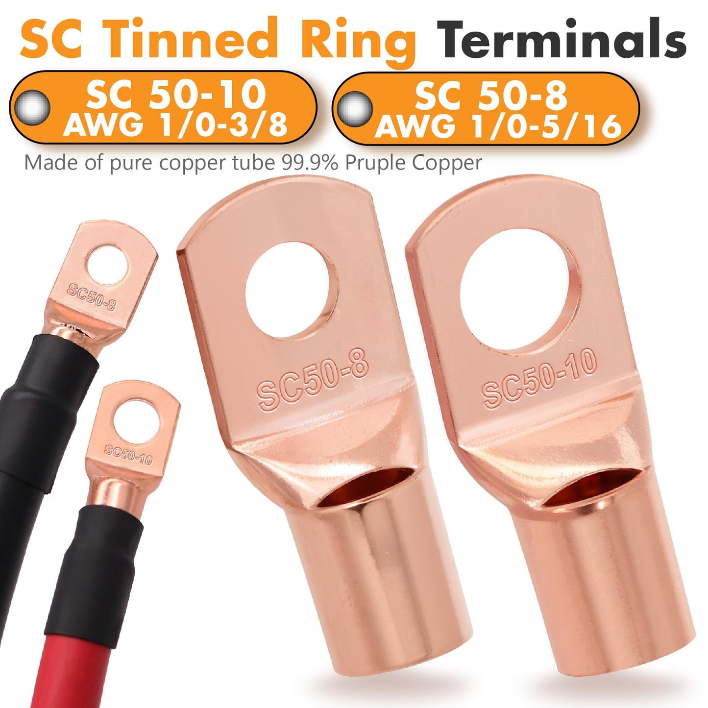 0 Gauge Wire，Car Amplifier Power Ground Wire Kit，Battery Cable，Automotive Wire, Welding Cable, Primary Wiring, Amp Install Wiring Kit with Lugs Terminal ANL Fuse Heat Shrink Tube and Loom Cable Sleeve