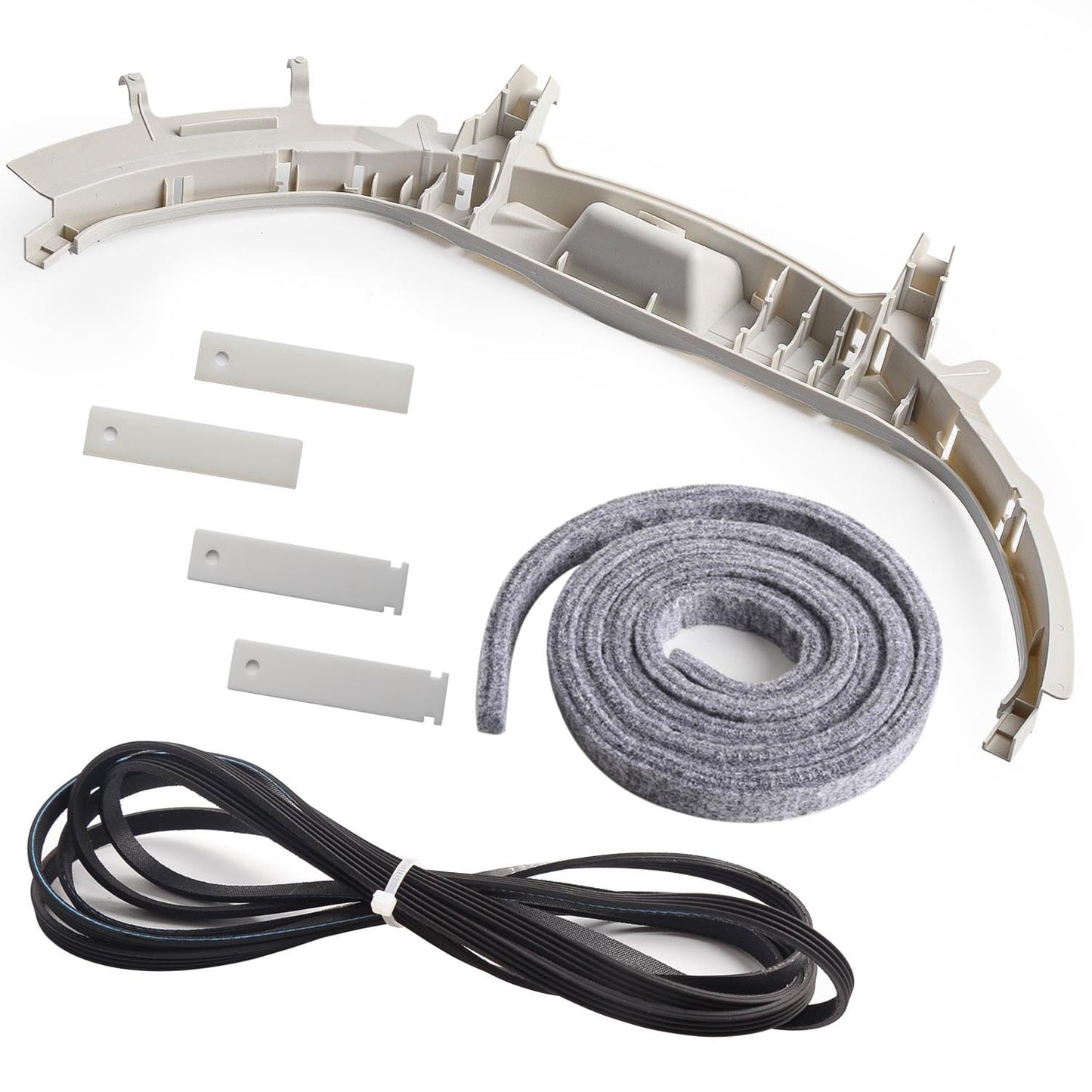 Seentech WE49X20697 Dryer Bearing Kit - Exact Fit GE Dryer (Include: WE3M26 Top Bearing, WE1M333 Glide Slides, WE1M1067 Dryer Bearing Drum Slide, 137292700 Dryer Drum Belt, WE09X20441 Dryer Felt)