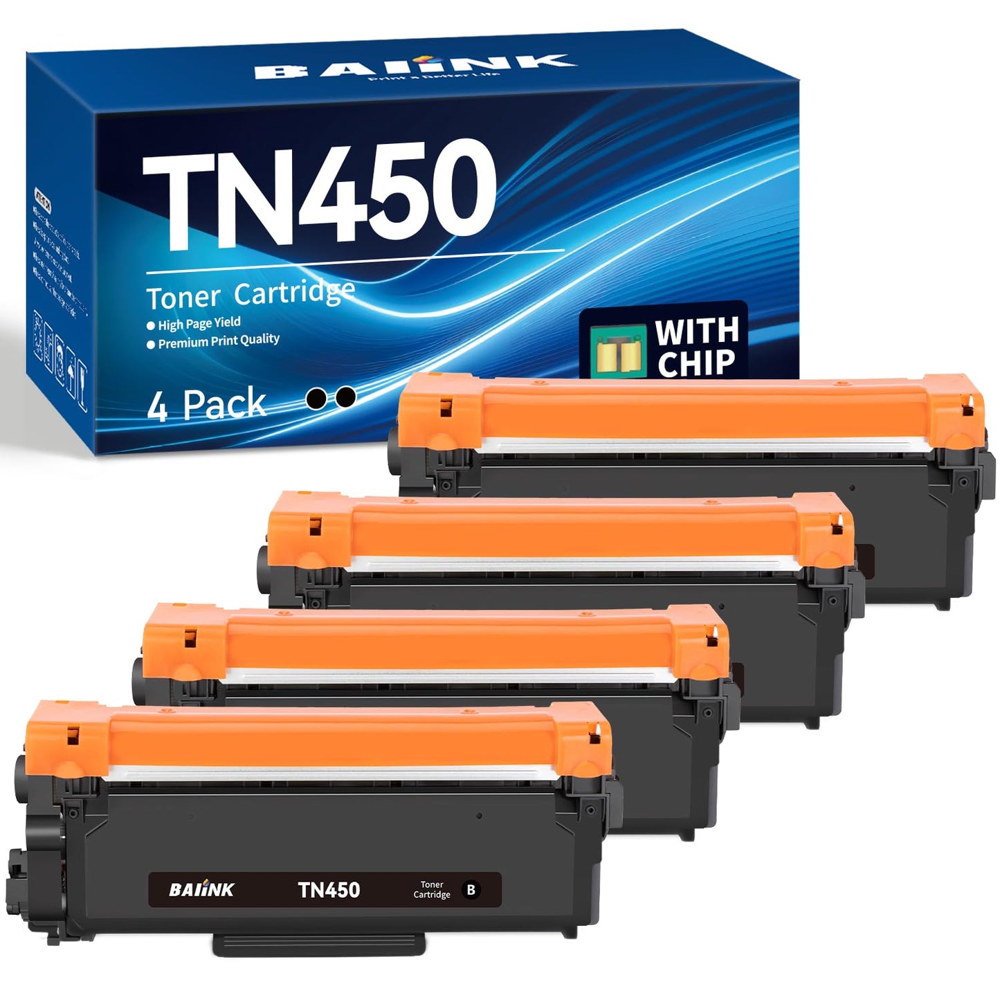BAIINK Compatible TN450 TN420 Toner Cartridge Replacement for Brother TN450 TN-450 TN420 TN-420 Compatible with HL-2270DW HL-2280DW HL-2230 MFC-7360N MFC-7860DW DCP-7065DN Intellifax 2840 2940 Printer