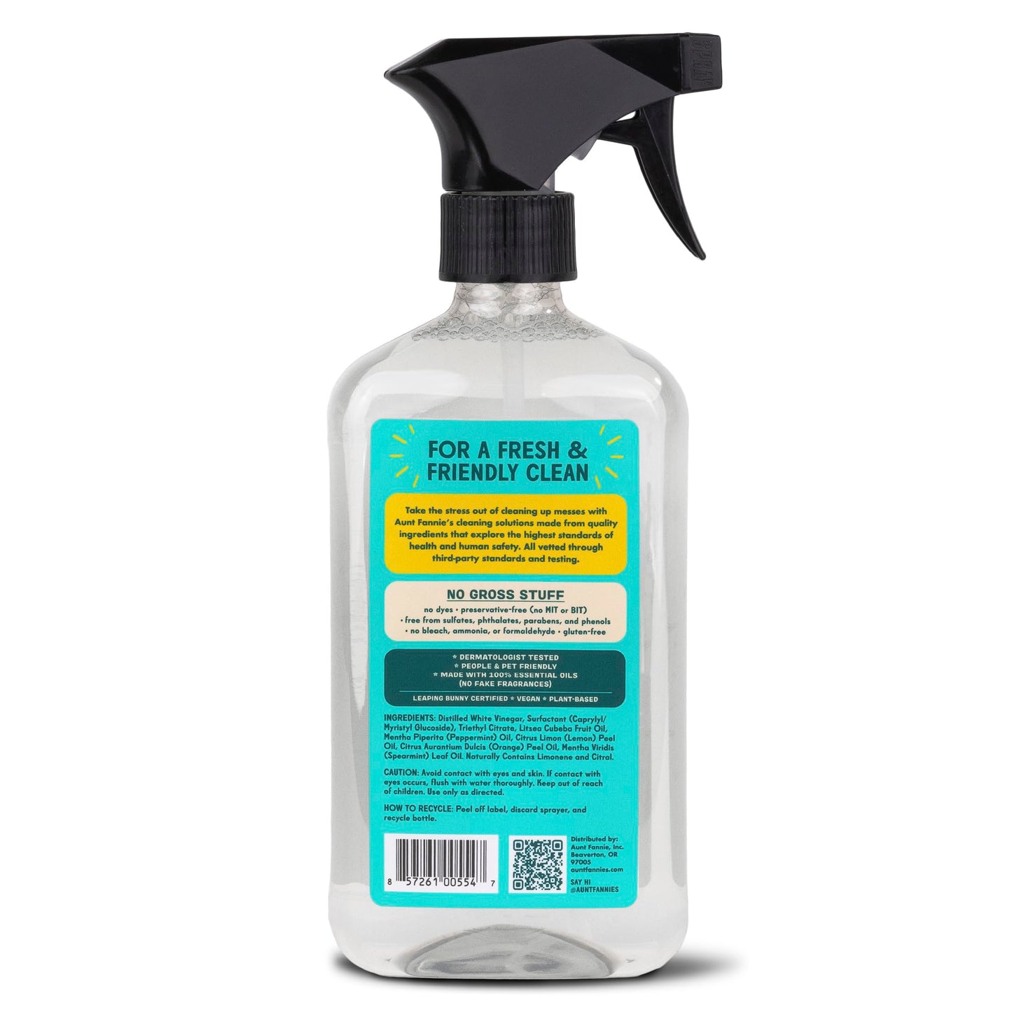 Aunt Fannie's All Purpose Household Cleaner, Multi-surface Spray, Powered by Vinegar for Kitchen, Bath, Windows and Countertops, Lemon Scent (Pack of 3)