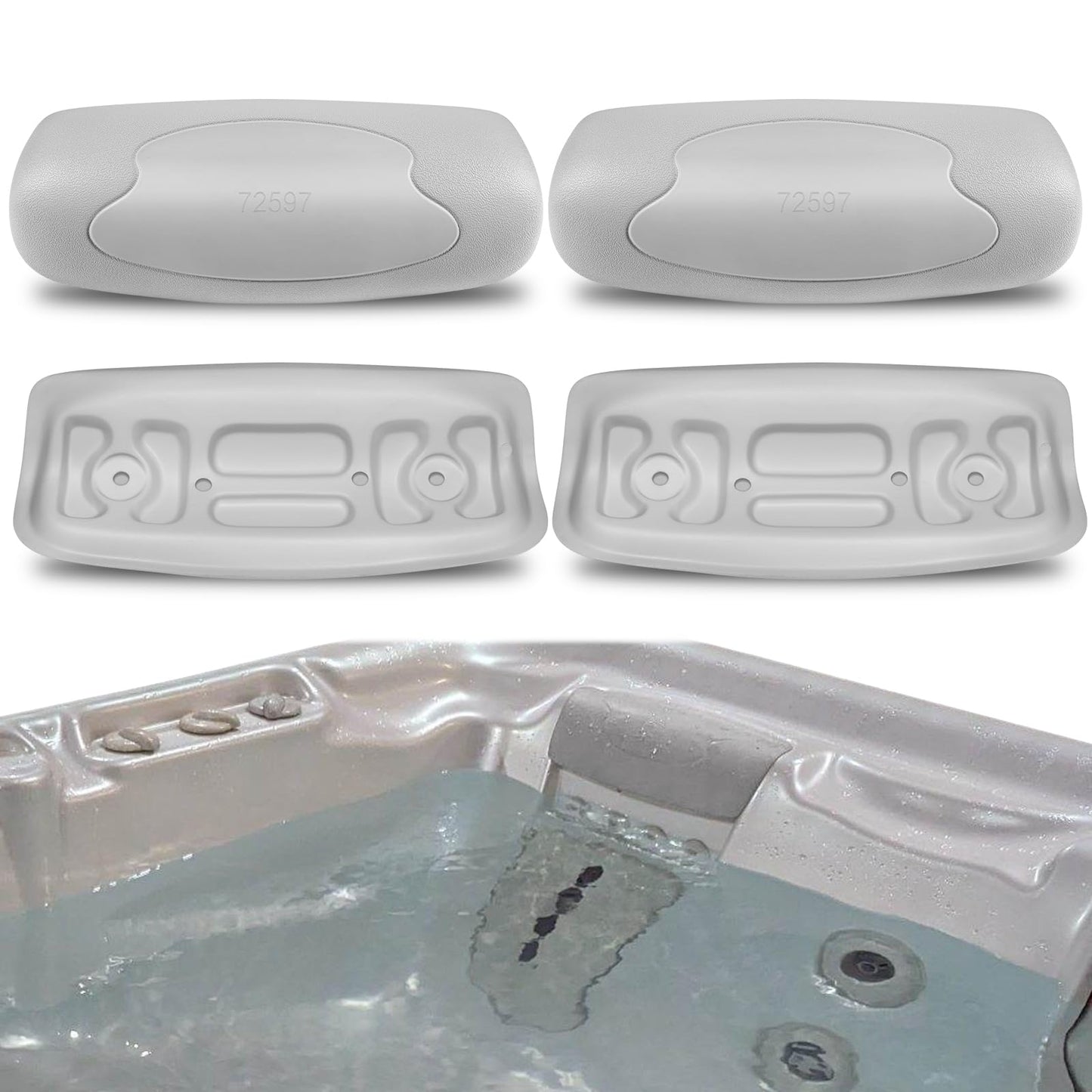 Sunluway 72597 Hot Tub Head Rest Pillows- 4 Pack
