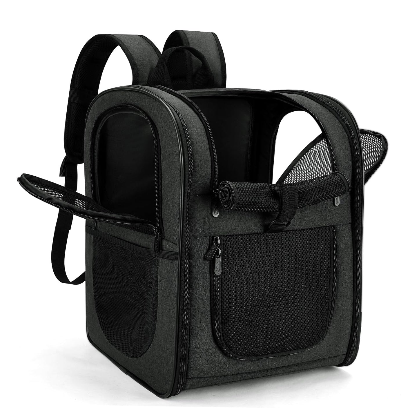Apollo Walker Pet Carrier Backpack for 4-15lb Cats and Dogs, Puppies, Safety Features and Cushion Back Support for Travel, Hiking, Outdoor Use
