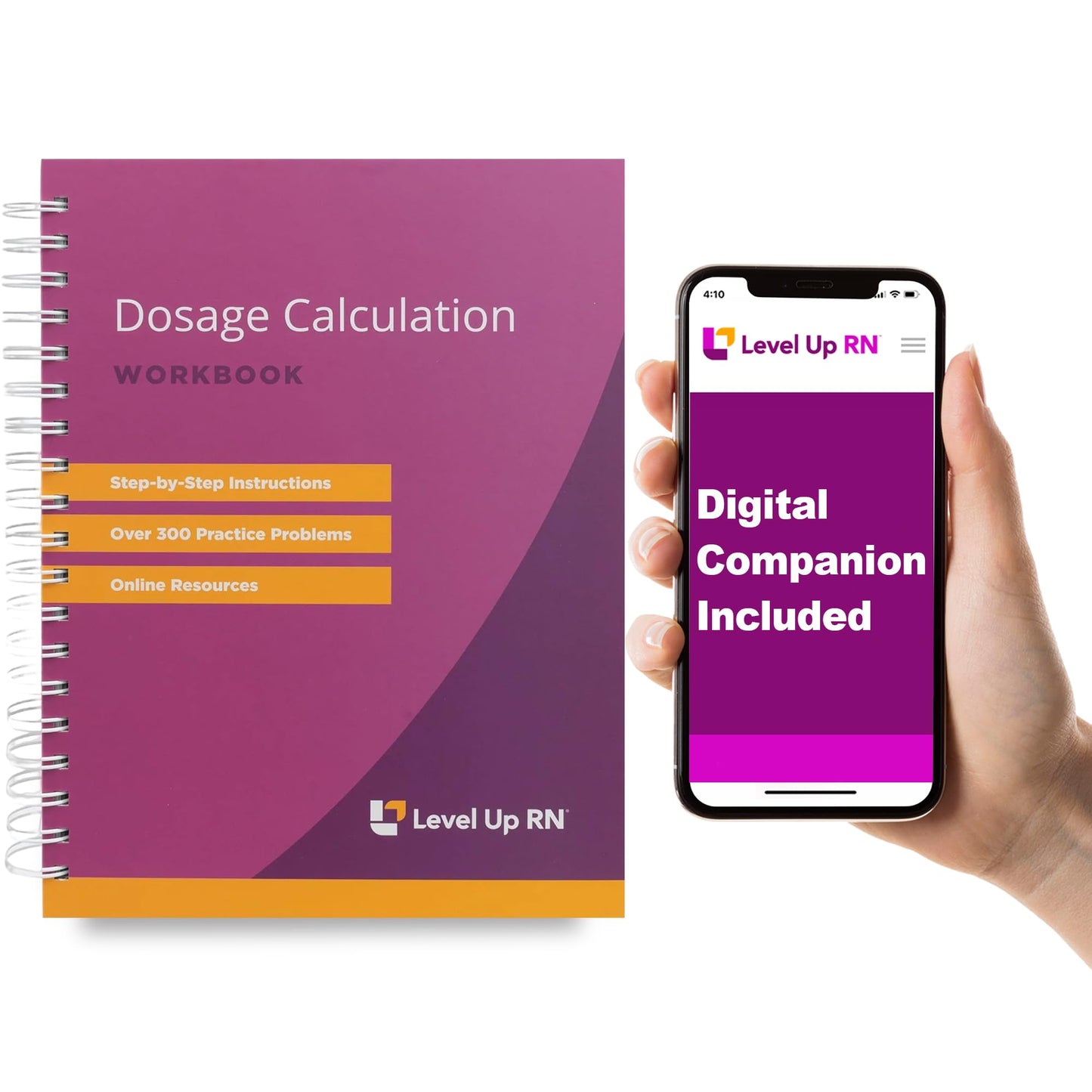Dosage Calculation Workbook - Includes Online Digital Companion Explanation Videos and Answers - 2026-2027 NCLEX ATI HESI Test Preparation by Level Up RN