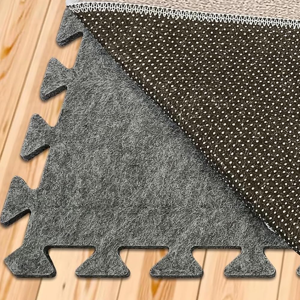 16 Pcs Thick Sound Absorbing Interlocking Floor Mats 11x 11 X 0.4 Inches High Density Piano Carpet Drum Rug Non Slip Anti Vibration Soundproof Pads Acoustic Blanket for Music Studio (Grey)