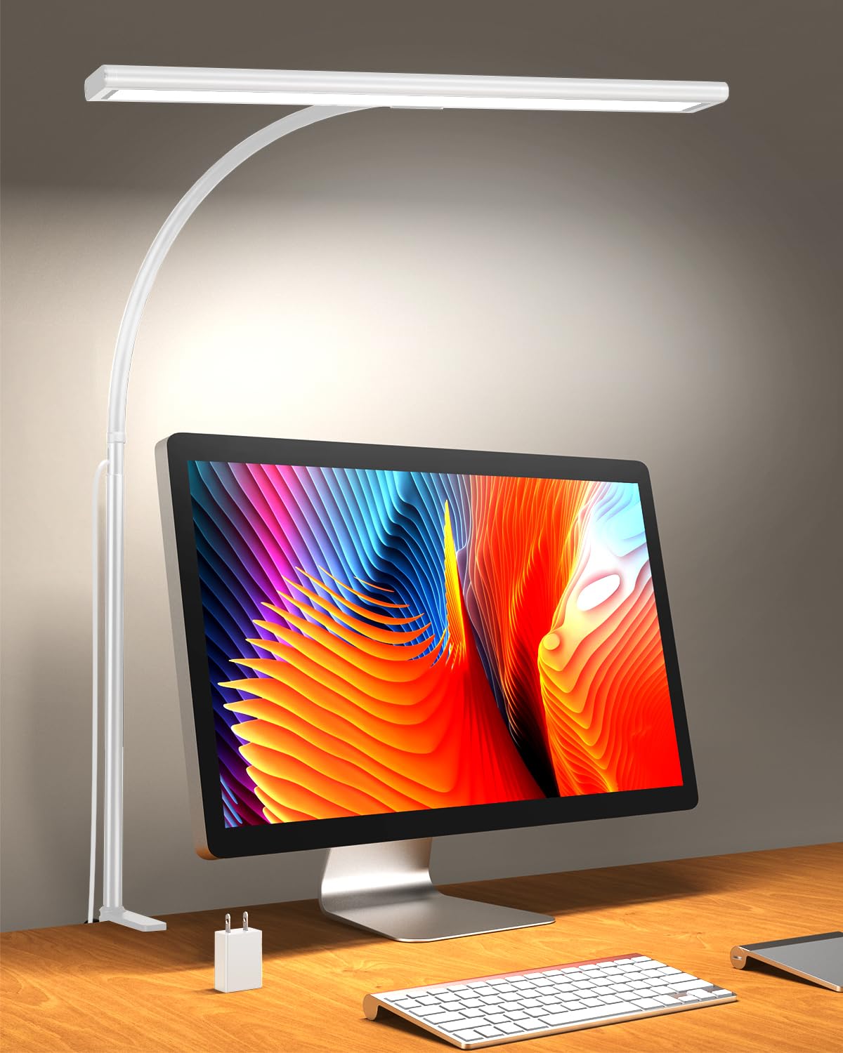 Desk Lamp, iFalarila Dimmable 160 LED Desk Light with I-Clamp [3 Color Mode & 10 Brightness Setting] Book Light Clip on Table for Home Office, Reading, Workbench, Drafting, Sewing, Puzzle