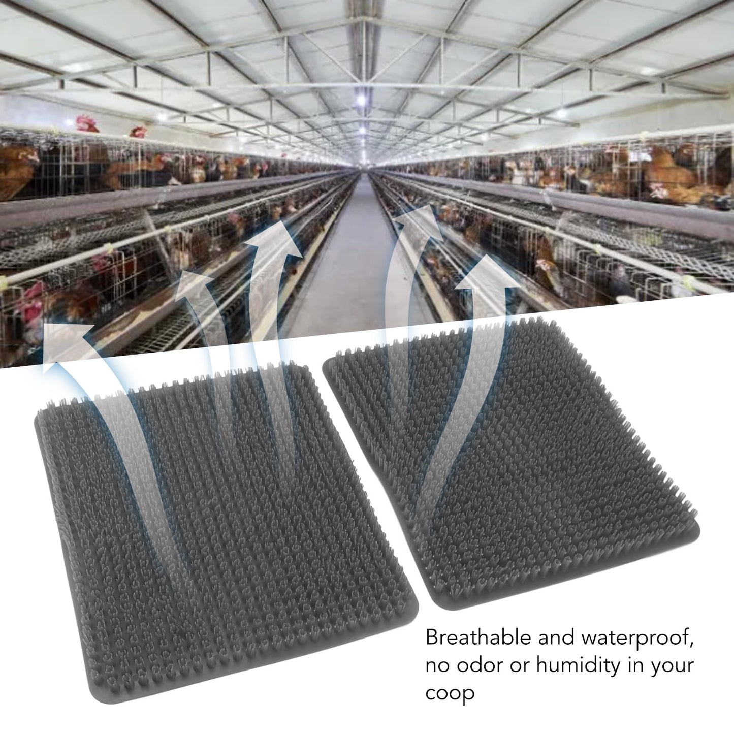 6 Pcs Chicken Nesting Box Pads, Washable Nesting Box Liners, Easy to PE Nesting Pads for Coop Chicken Egg Laying Accessory, 13.8x12.2in (Gray)