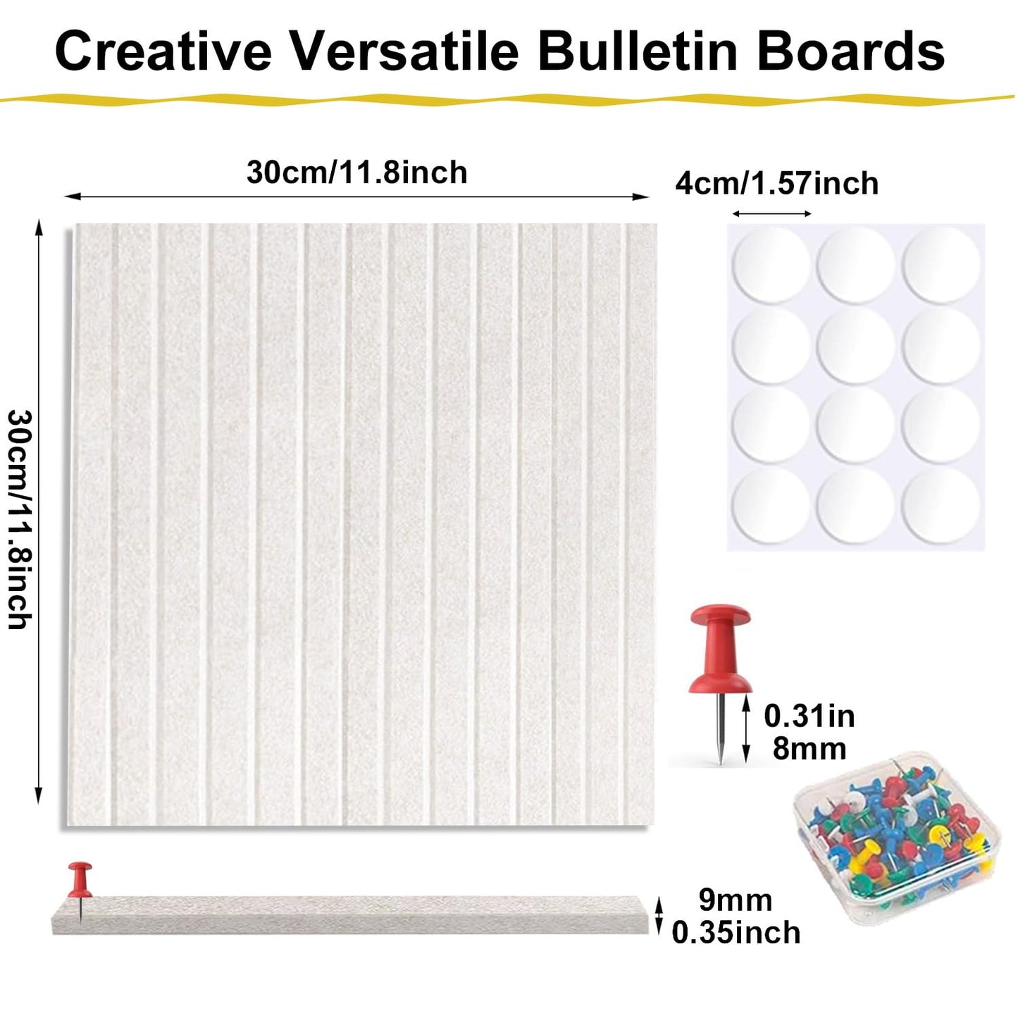 Acidea Large Cork Board Alternative, 120x90cm 12pcs Felt Wall Tiles with Safe Removable Adhesive Tabs and 50 Push Pins, Felt Cork Board for Home Office Wall Decor Tack Board, Light Beige ﻿