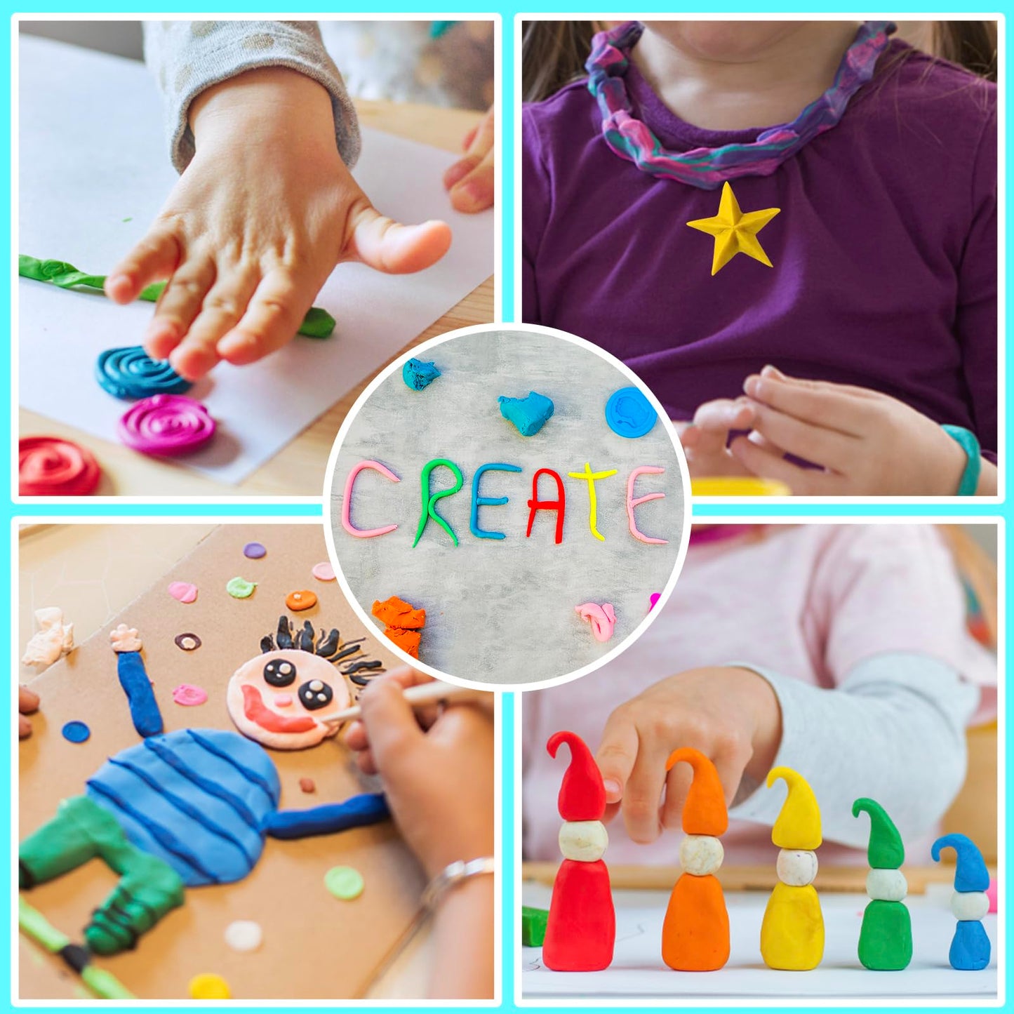 Air Dry Clay 180 Colors, Modeling Clay for Kids, DIY Molding for with Tools, Toys Gifts for Age 3-12 Years Old Boys Girls Kids
