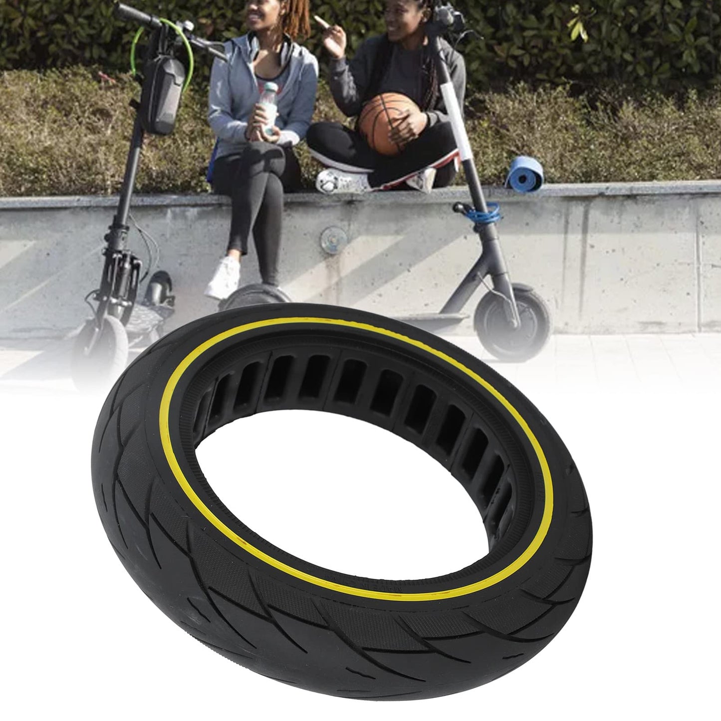 10x2.125 Scooter Tires Compatible with Max G30, High Grip Durable Tubeless Tires, Front Rear Wheel Replacement for Electric Scooter