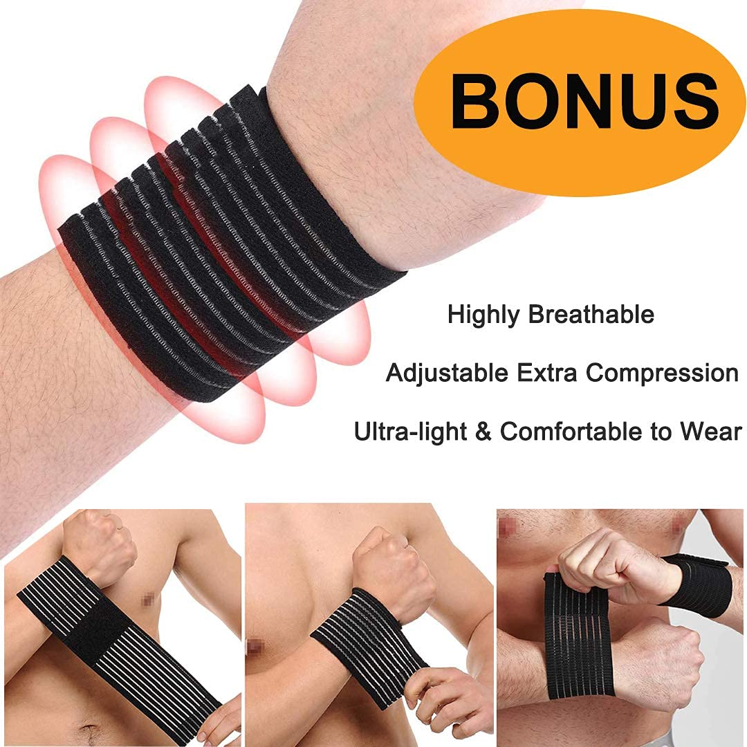 Ankle Brace, 2PCS Ankle Braces for Men & Women, Adjustable Compression Ankle Wrap Support for Ankle Protection, Breathable & Comfortable, Ankle Support Brace for Sprains, Sports Injuries and Recovery