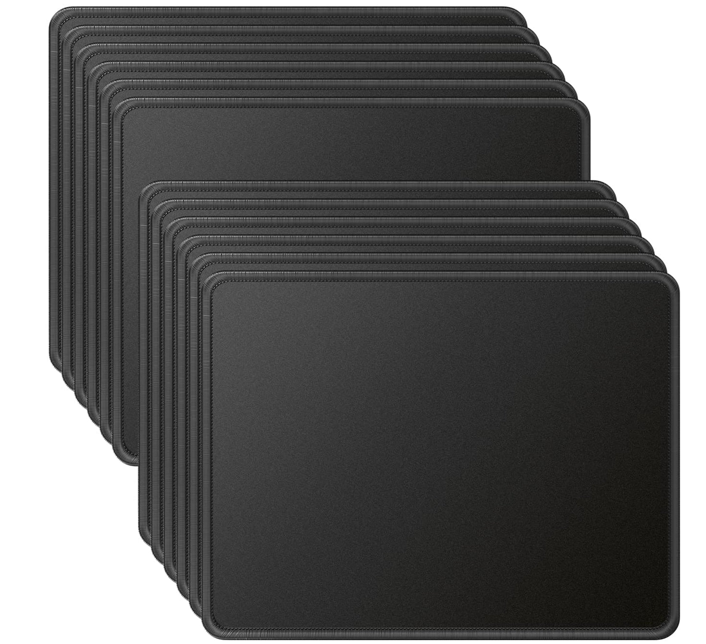 MROCO Mouse Pad 12-Pack [30% Larger] with Anti-Fray Stitched Edges, Premium Waterproof Surface, Non-Slip Rubber Base, Computer & Gaming Mouse Mat for Laptop, Office & Home, 8.5 x 11 in, Black