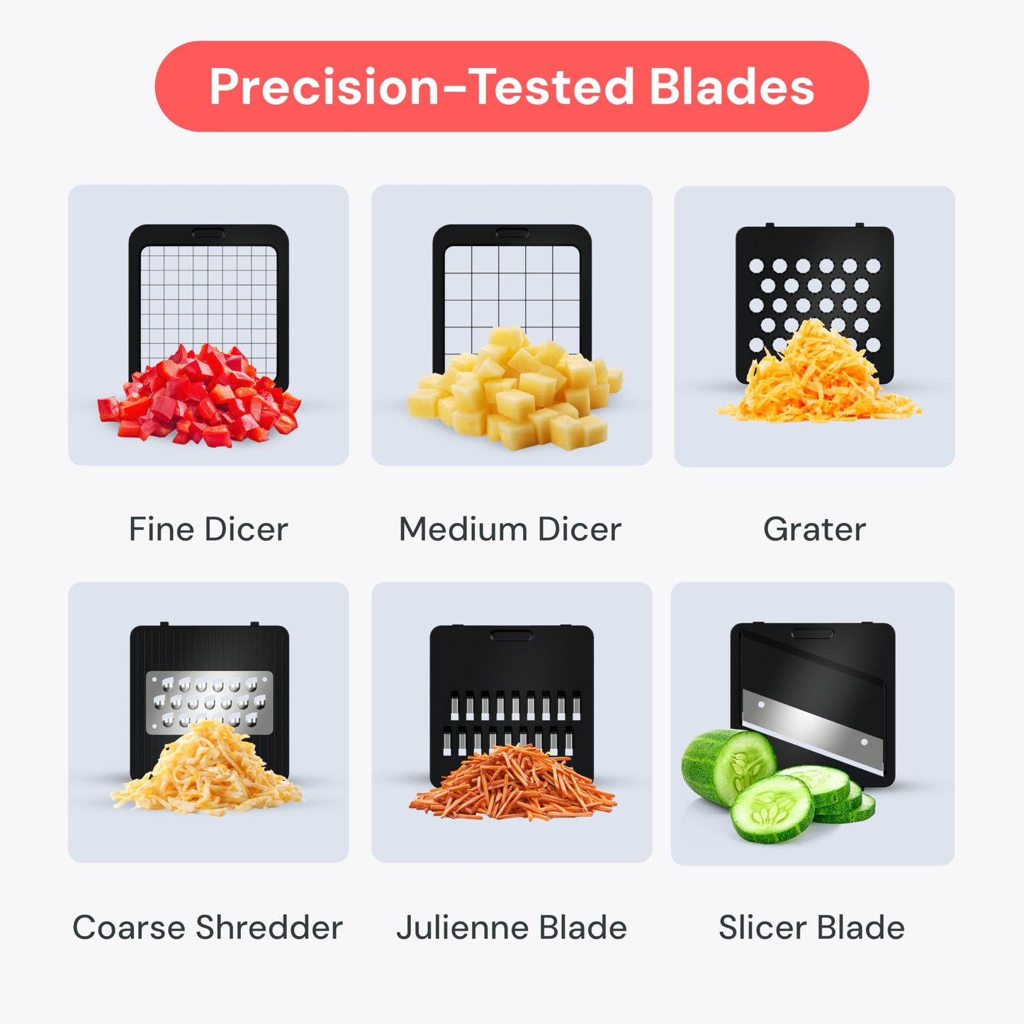 Fullstar Vegetable Chopper & Mandoline Slicer - Julienne Cutter Dicer Grater for Food Veggie Onion Cucumber Tomato Salad Potato Cheese - Kitchen Essentials & Gadgets (Compact 6-in-1, Black)