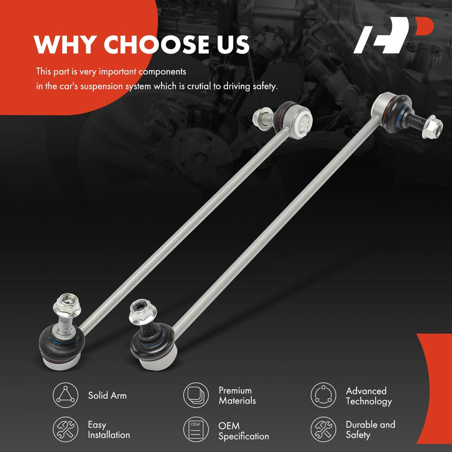 A-Premium 2 x Front Sway Bar Links Stabilizer Bar Links, Compatible with BMW X3 2011-2017, X4 2015-2018