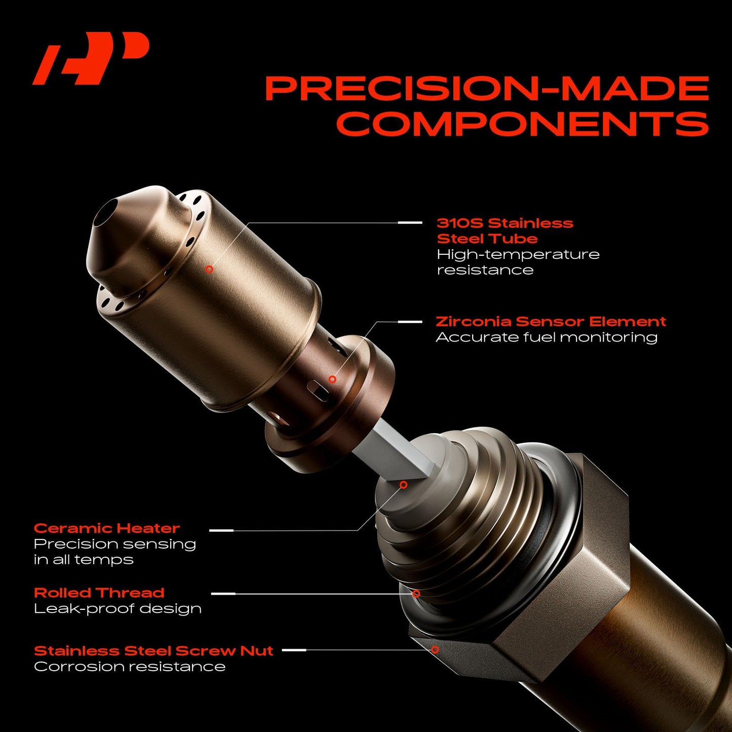 A-Premium O2 Oxygen Sensor Compatible with Ford, Hyundai, Kia, Lincoln & More - Edge, Escape, Expedition, Explorer, F150, Flex, Fusion, Taurus, Elantra, Forte, Optima, MKS, MKT, Navigator - Upstream