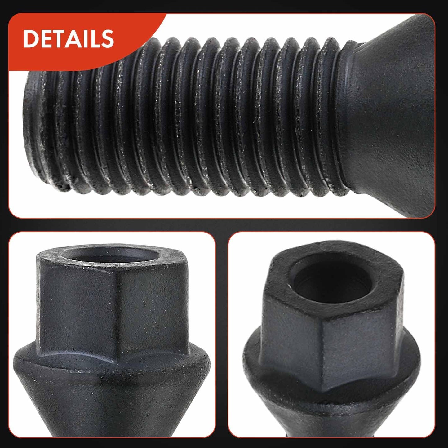 A-Premium M12-1.50 Wheel Studs Compatible with BMW 320i 323i 323ti 325Ci 325i 325xi 328i 328xi 330Ci 330i 528i 528xi 530i Front and Rear Side 20-PC Set