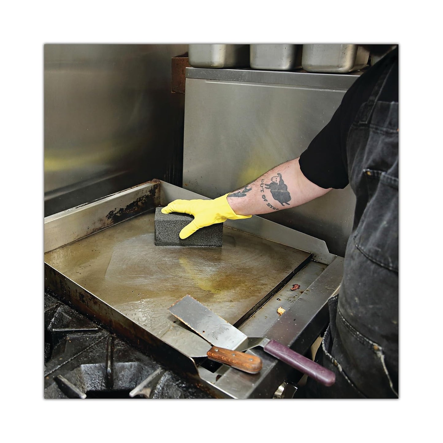 Boardwalk GB12PC Grill Brick, 8 x 4, Black (Case of 12)