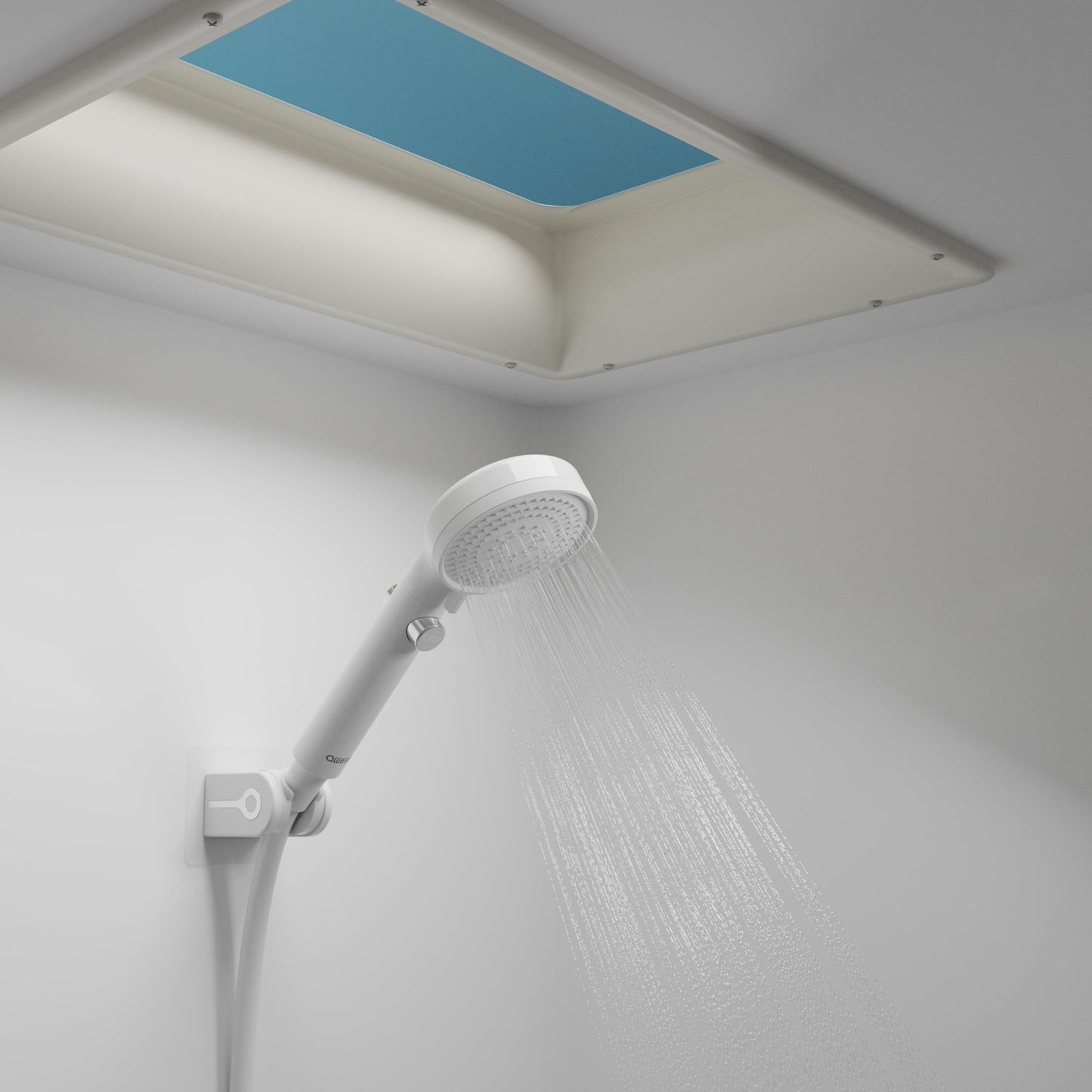 RV Shower Head with Hose and On/Off Button, High Pressure 5 Mode Shower Head Replacement, Easy Install, White –Upgrade for RV, Camper, Van, Travel Trailer, Motorhome, Boat and Tiny Home